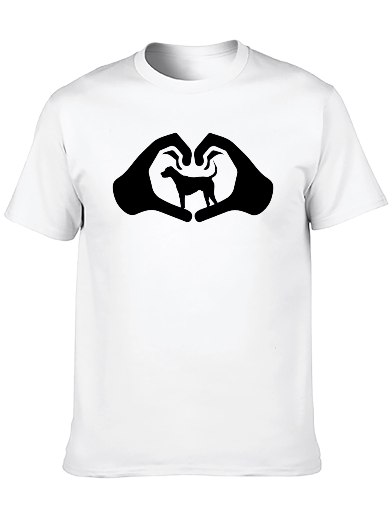 Love My Dog T-Shirt - Heart Hands Silhouette