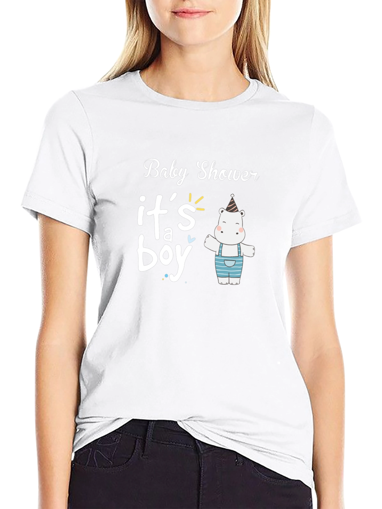 Baby Shower Its a Boy Hippo T-Shirt