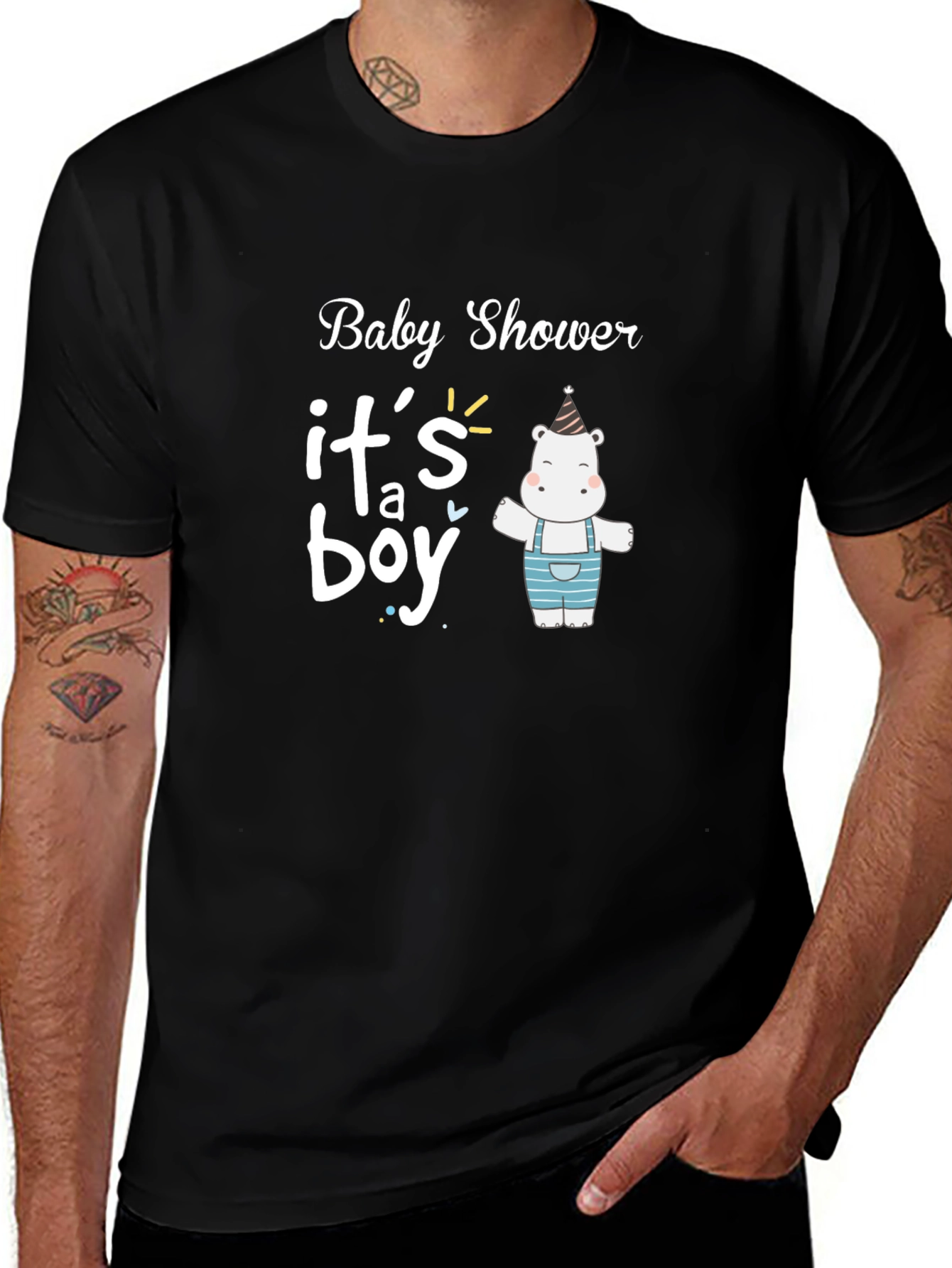 Baby Shower Its a Boy Hippo T-Shirt