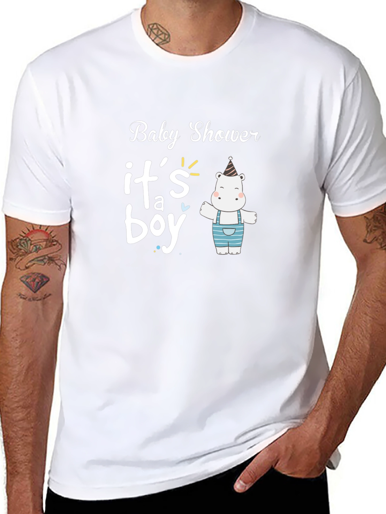 Baby Shower Its a Boy Hippo T-Shirt
