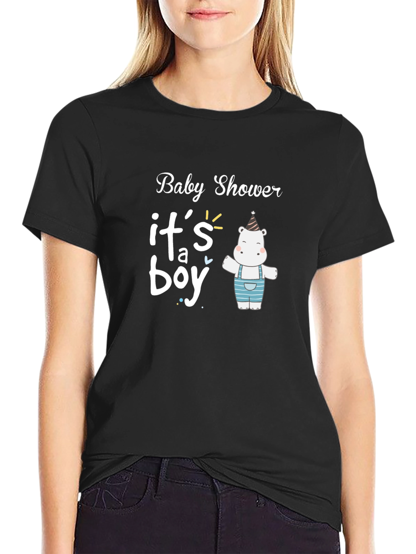 Baby Shower Its a Boy Hippo T-Shirt