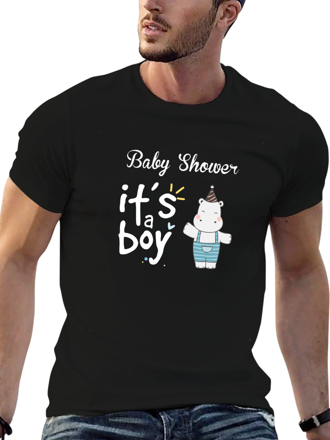 Baby Shower Its a Boy Hippo T-Shirt