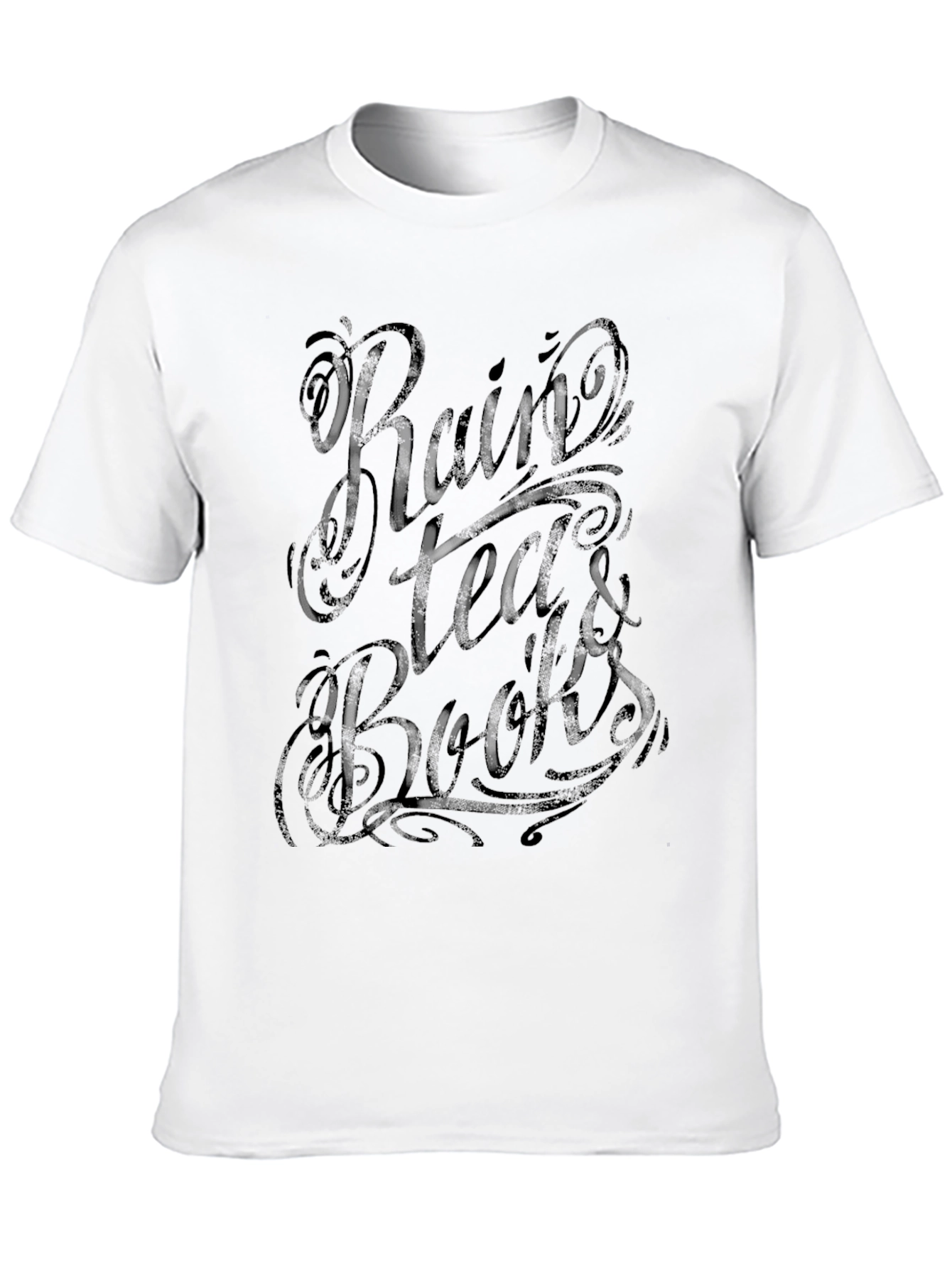 Rain Tea & Books Graphic T-Shirt