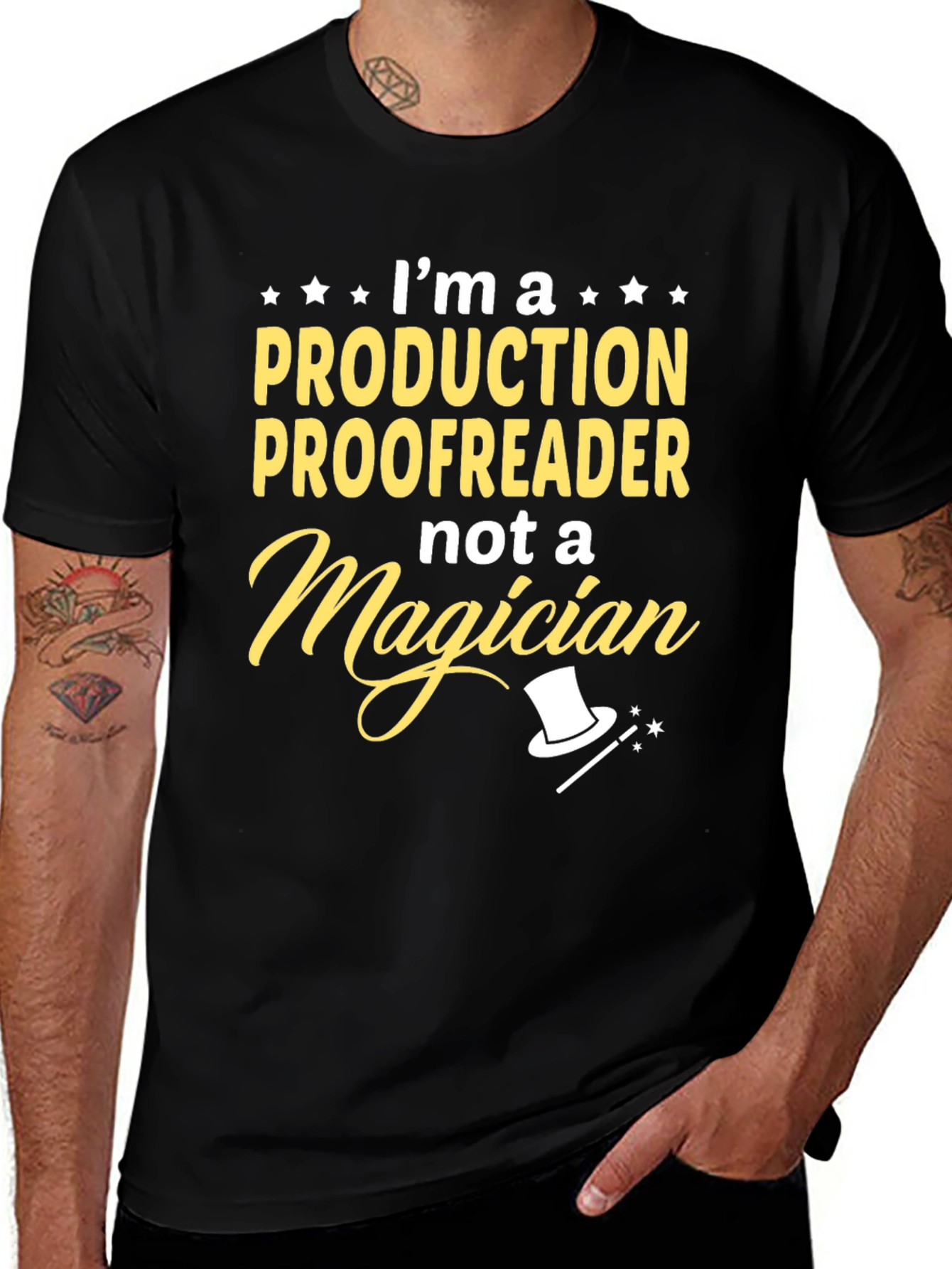 Production Proofreader Not Magician T-Shirt
