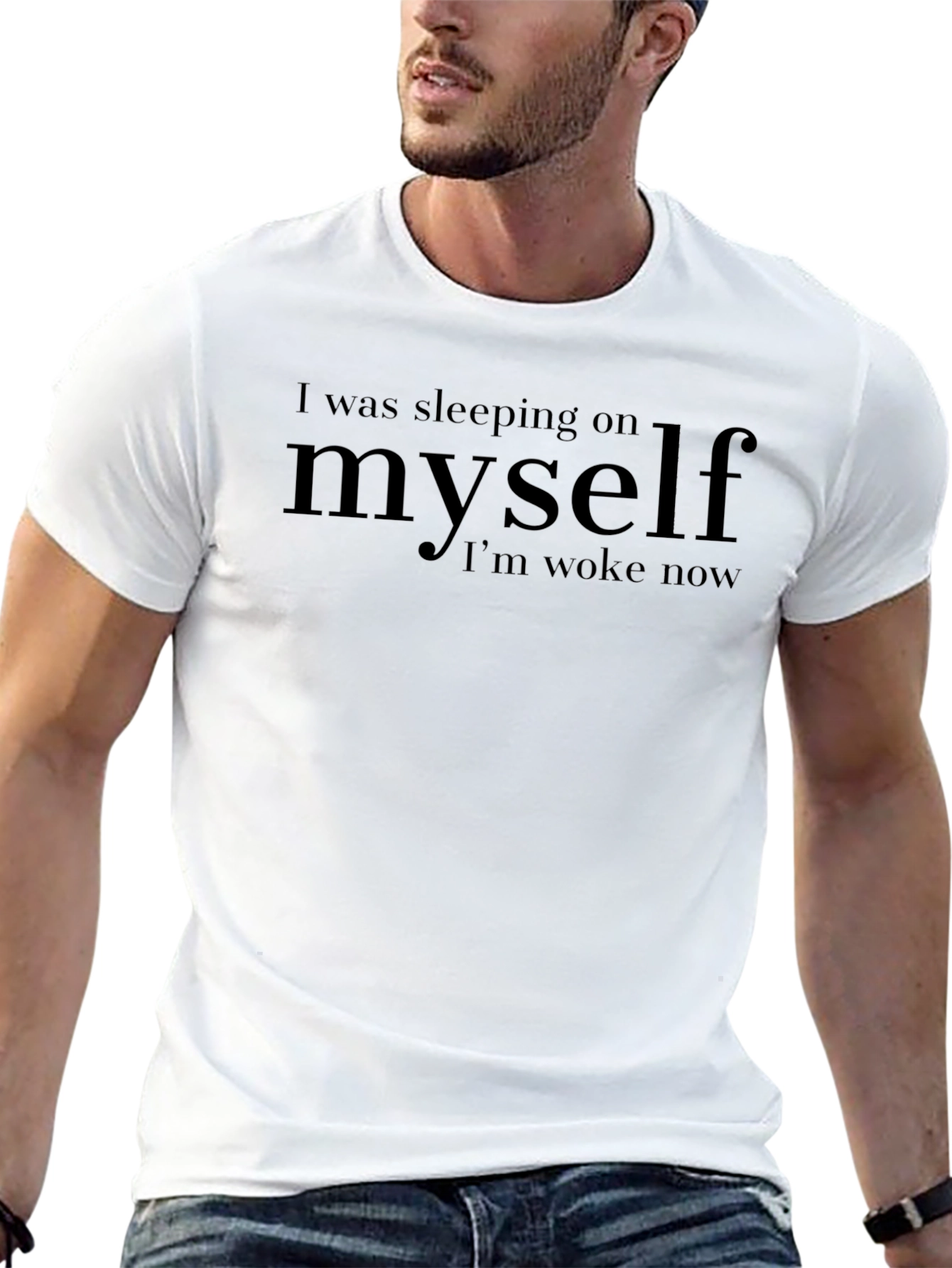 Woke Graphic Tee - Sleeping on Myself Design
