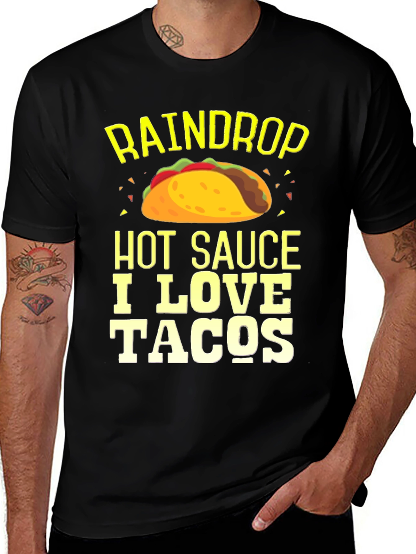 Raindrop Hot Sauce I Love Tacos T-Shirt