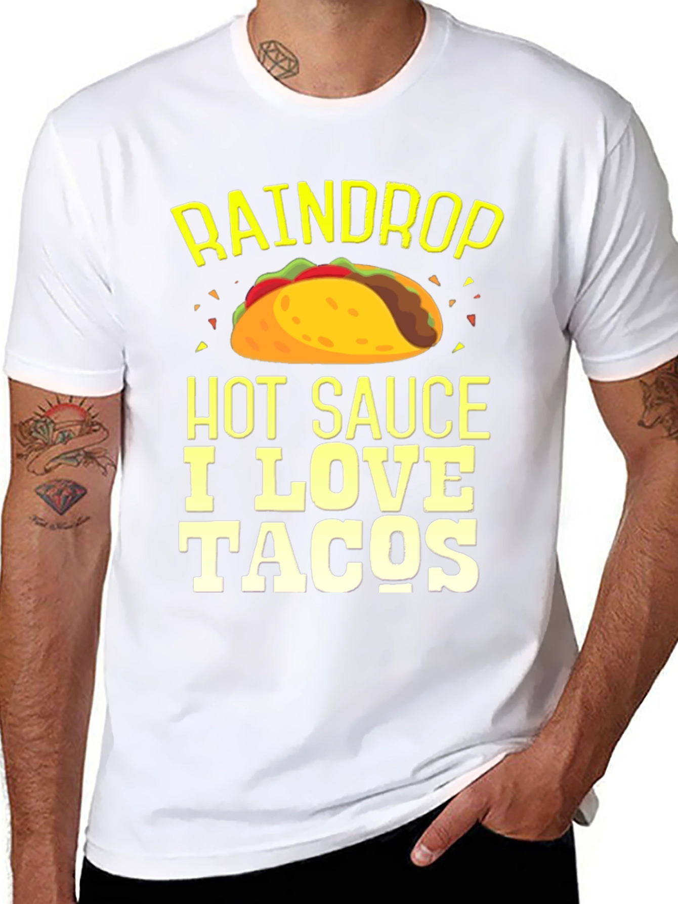 Raindrop Hot Sauce I Love Tacos T-Shirt