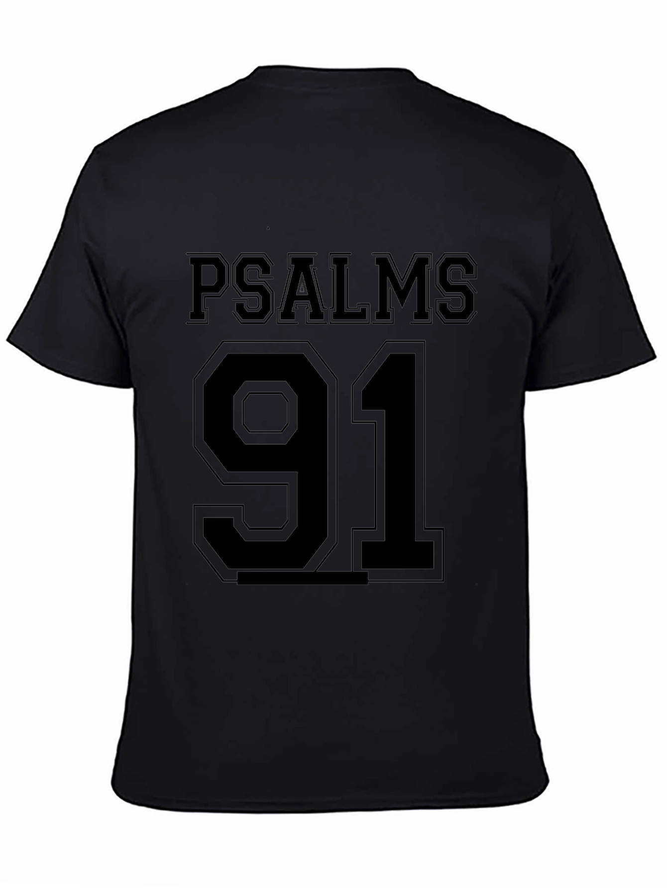Psalms 91 Graphic T-Shirt - Black