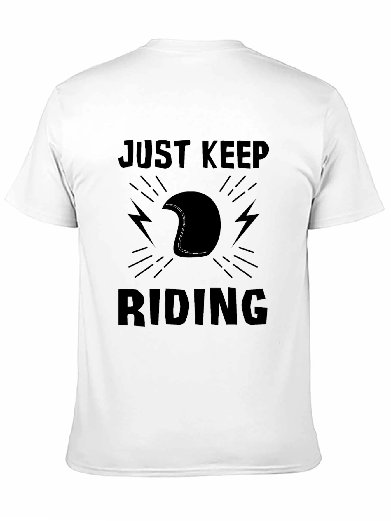Just Keep Riding Black Graphic Tee