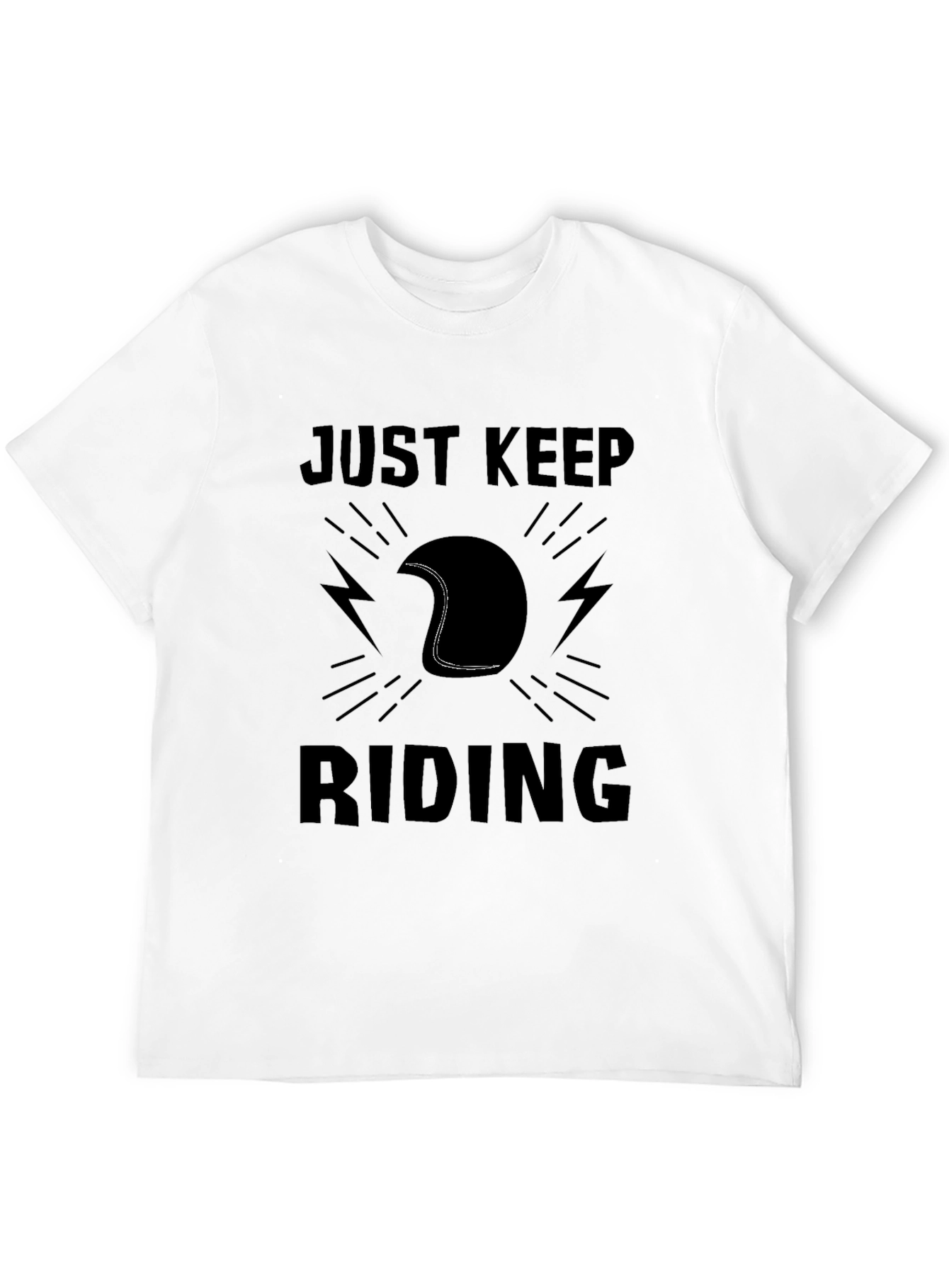 Just Keep Riding Black Graphic Tee