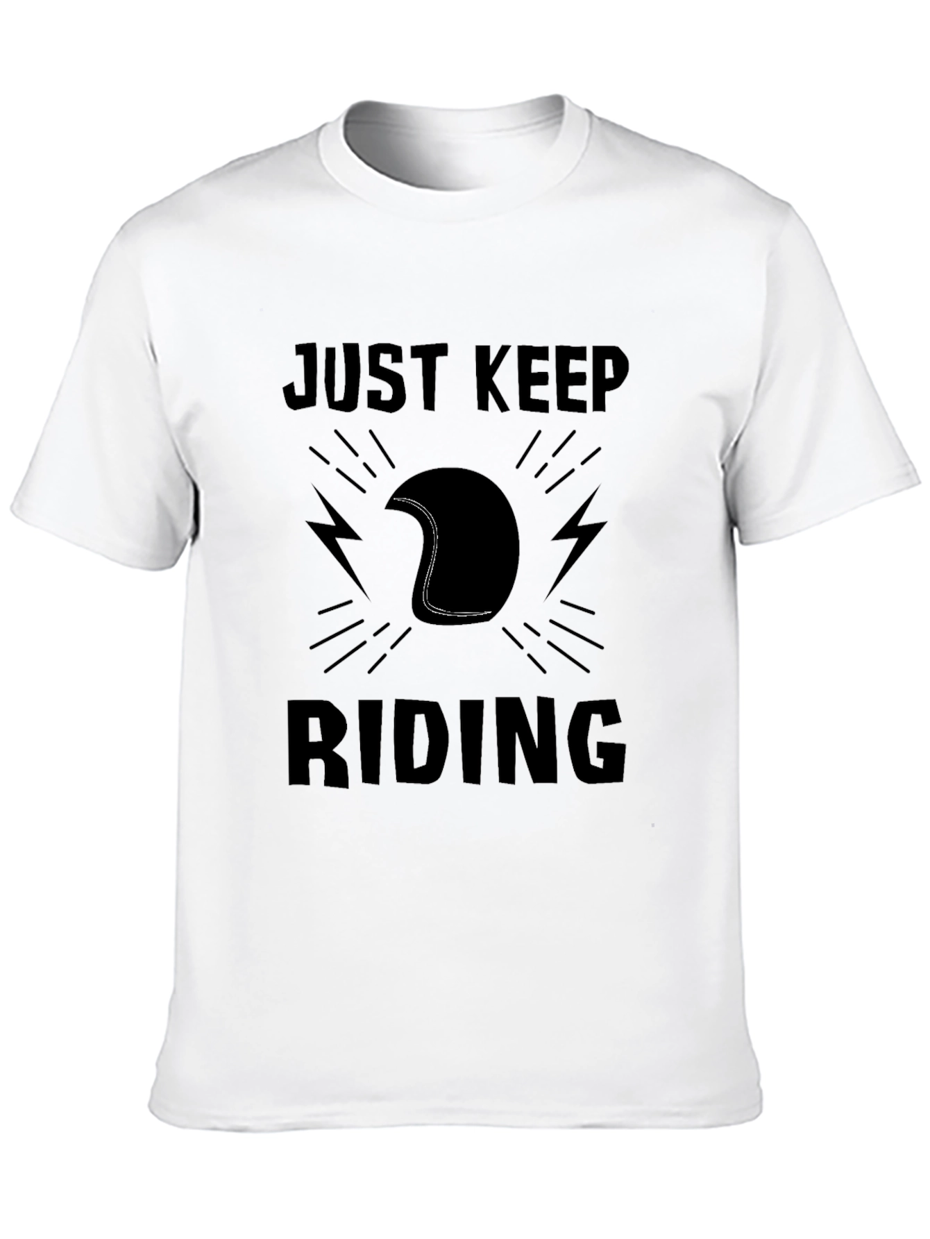 Just Keep Riding Black Graphic Tee