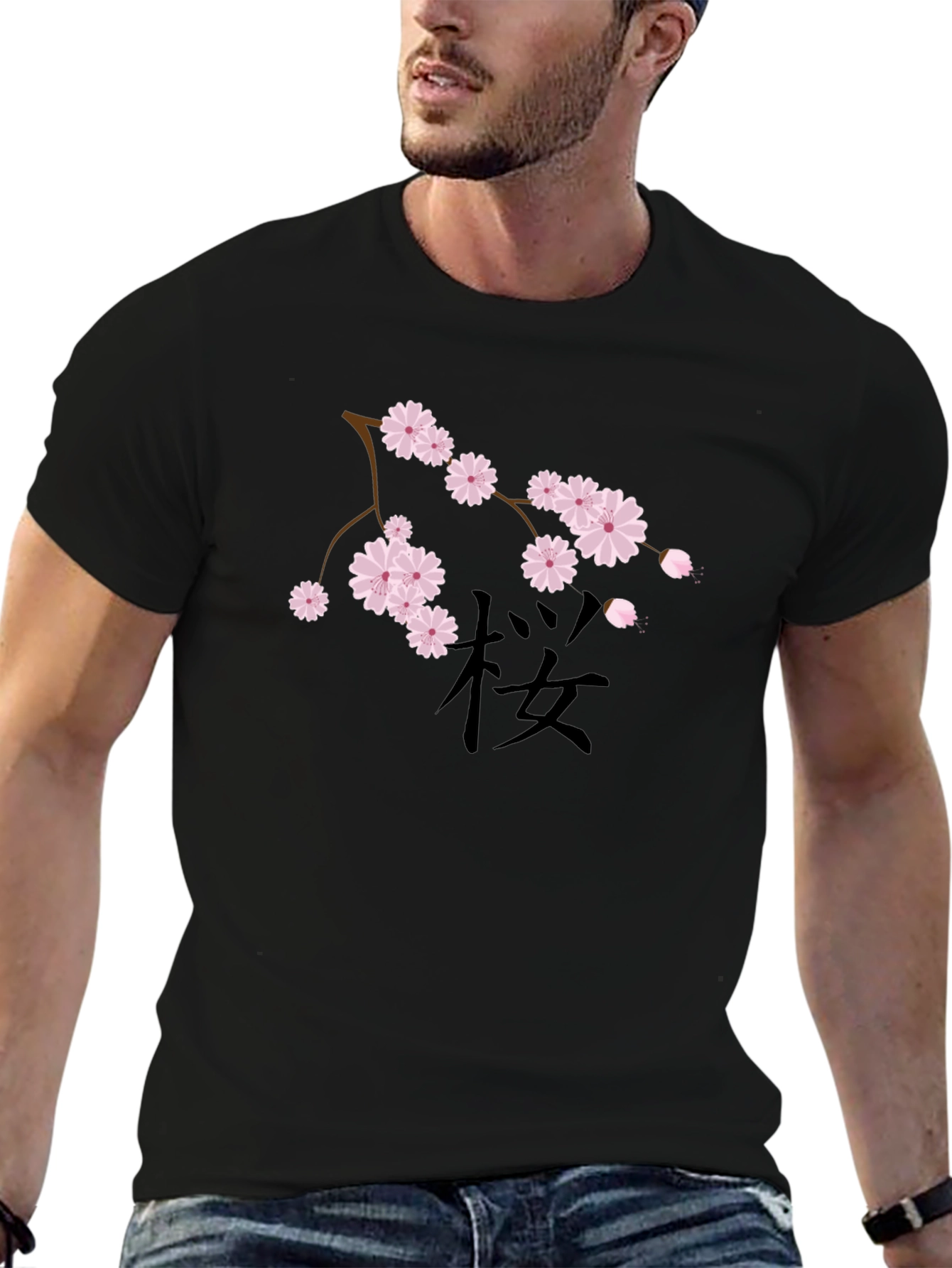 Black Cherry Blossom Graphic Tee