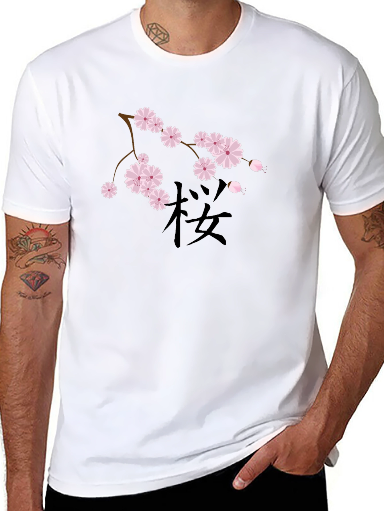 Black Cherry Blossom Graphic Tee