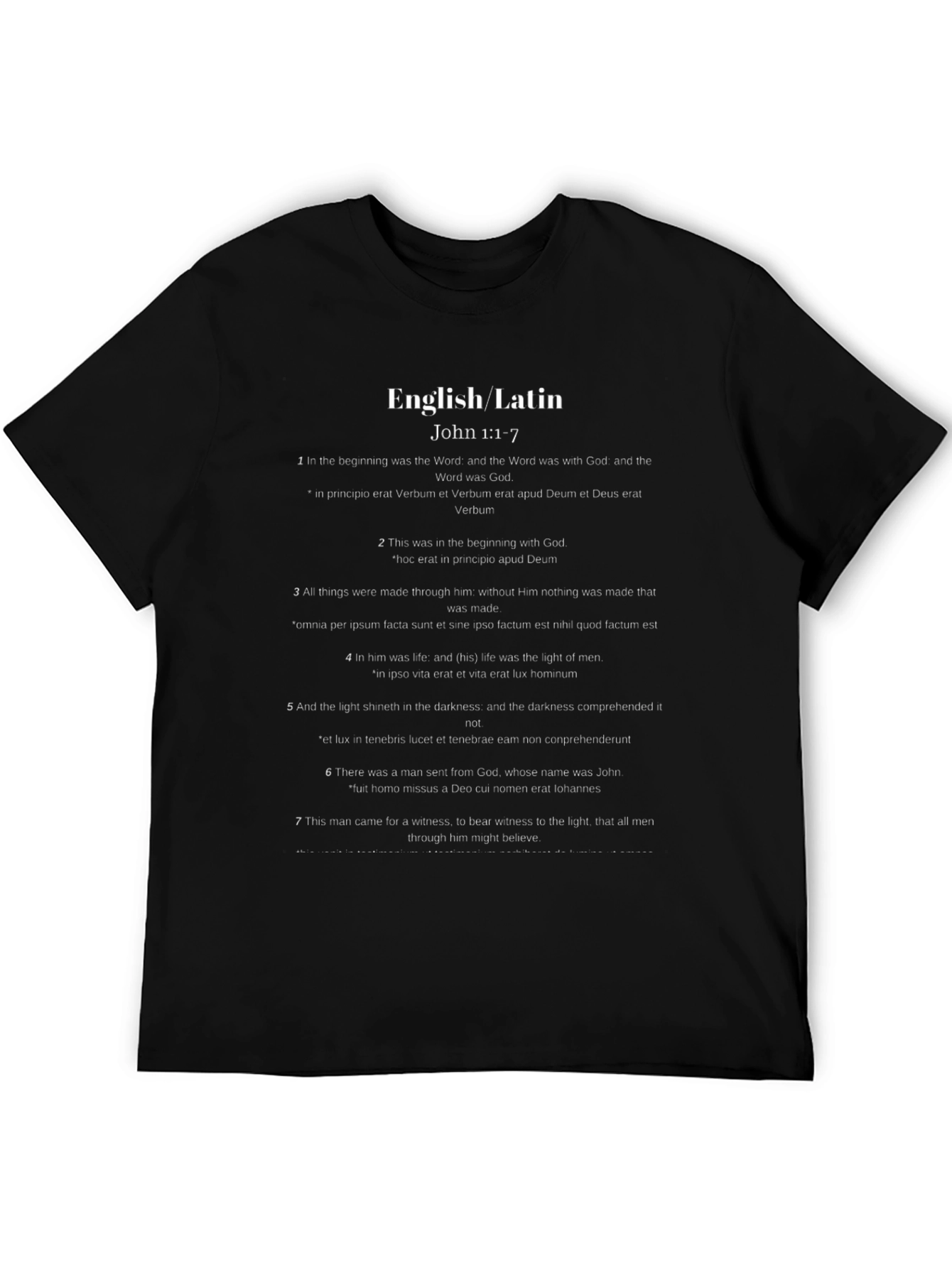 English Latin Bible Verse T-Shirt