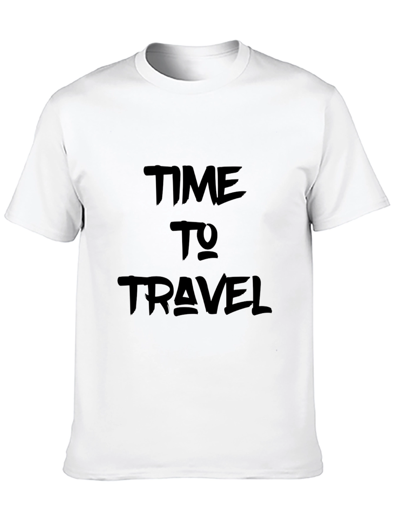 Time to Travel Black Graphic Tee