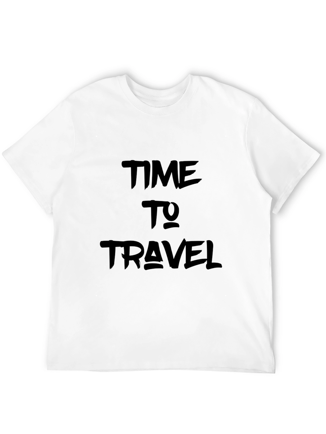 Time to Travel Black Graphic Tee