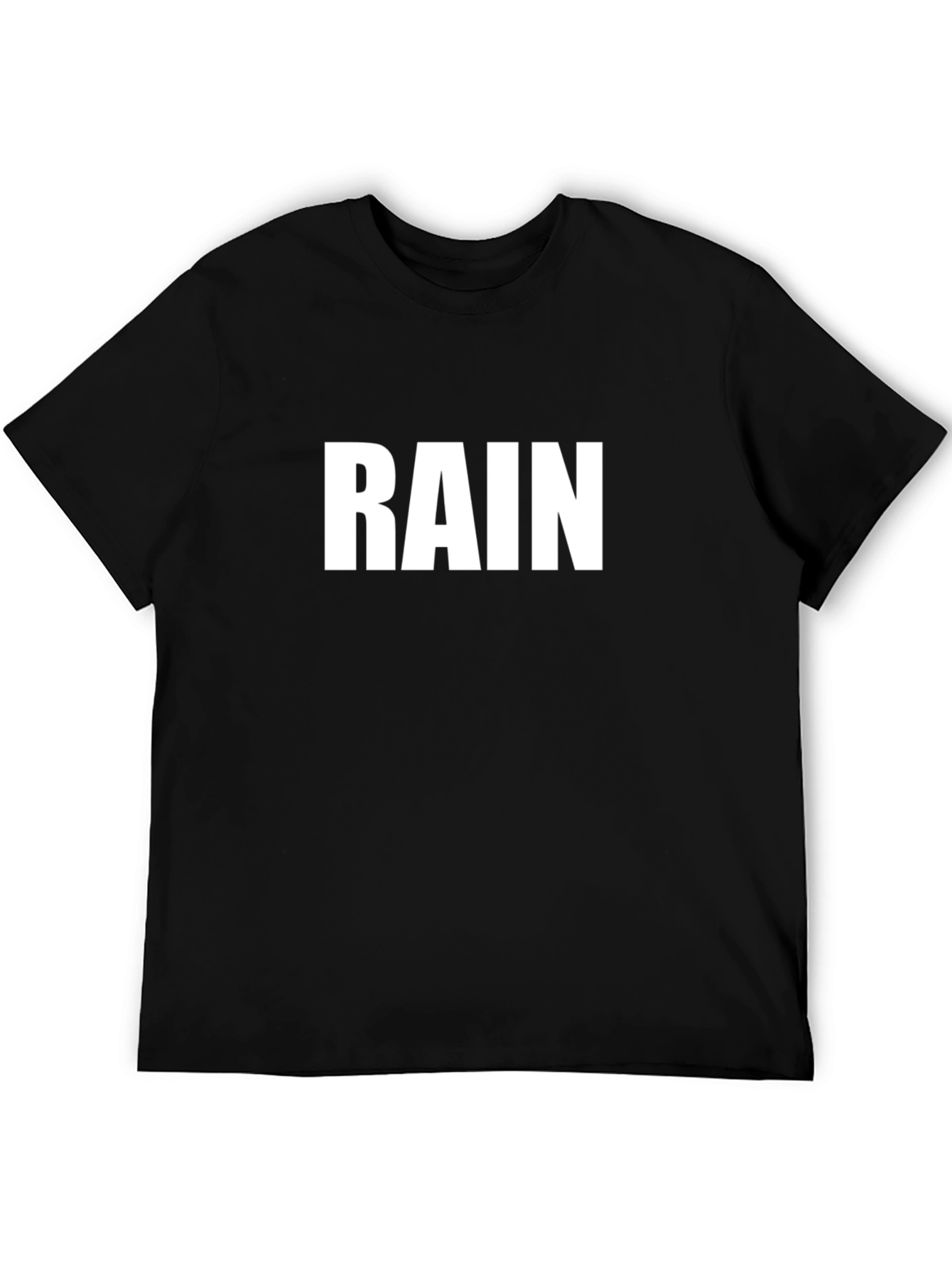 RAIN Bold Print Black T-Shirt