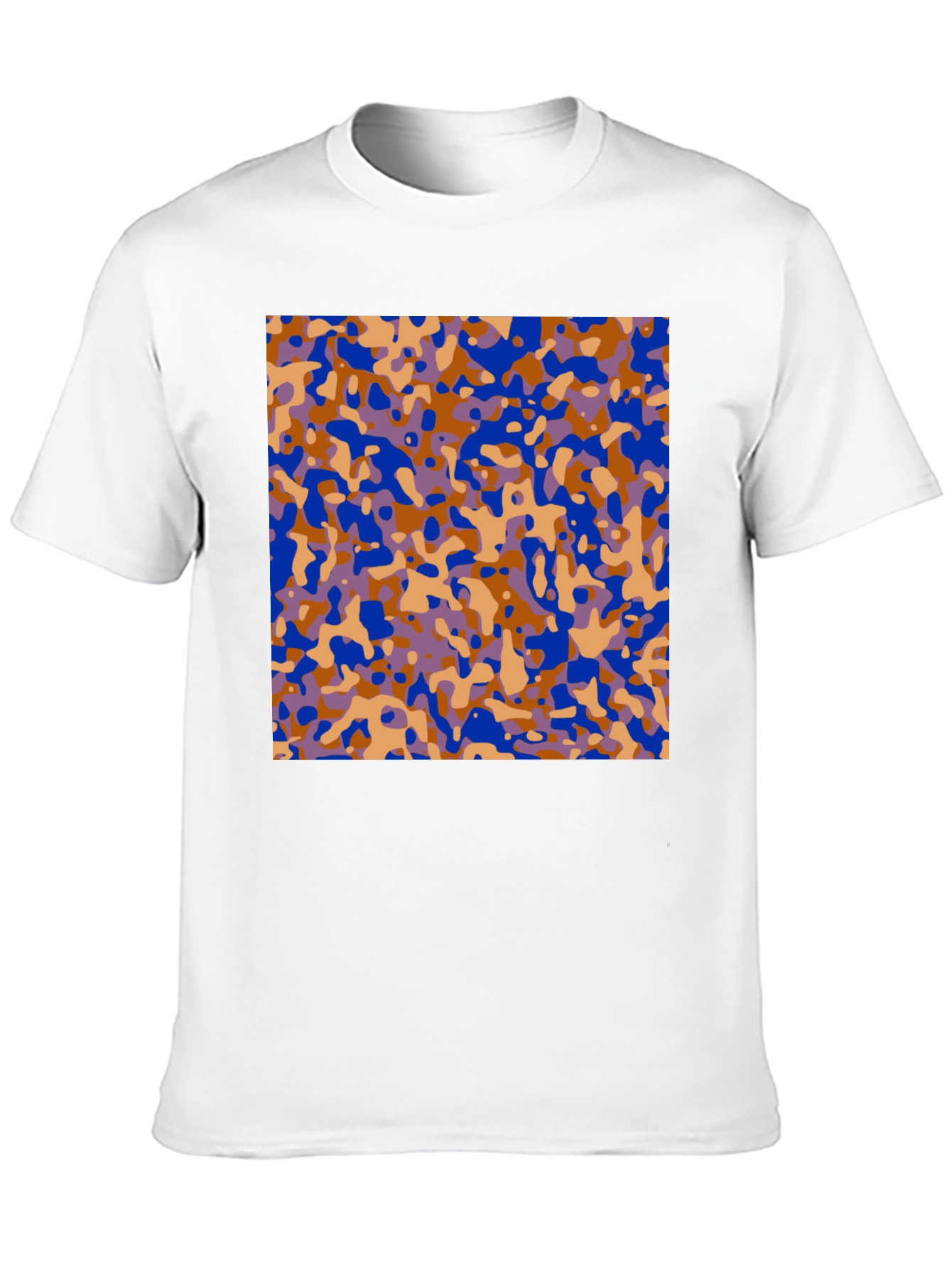 Abstract Camo Print Black T-Shirt
