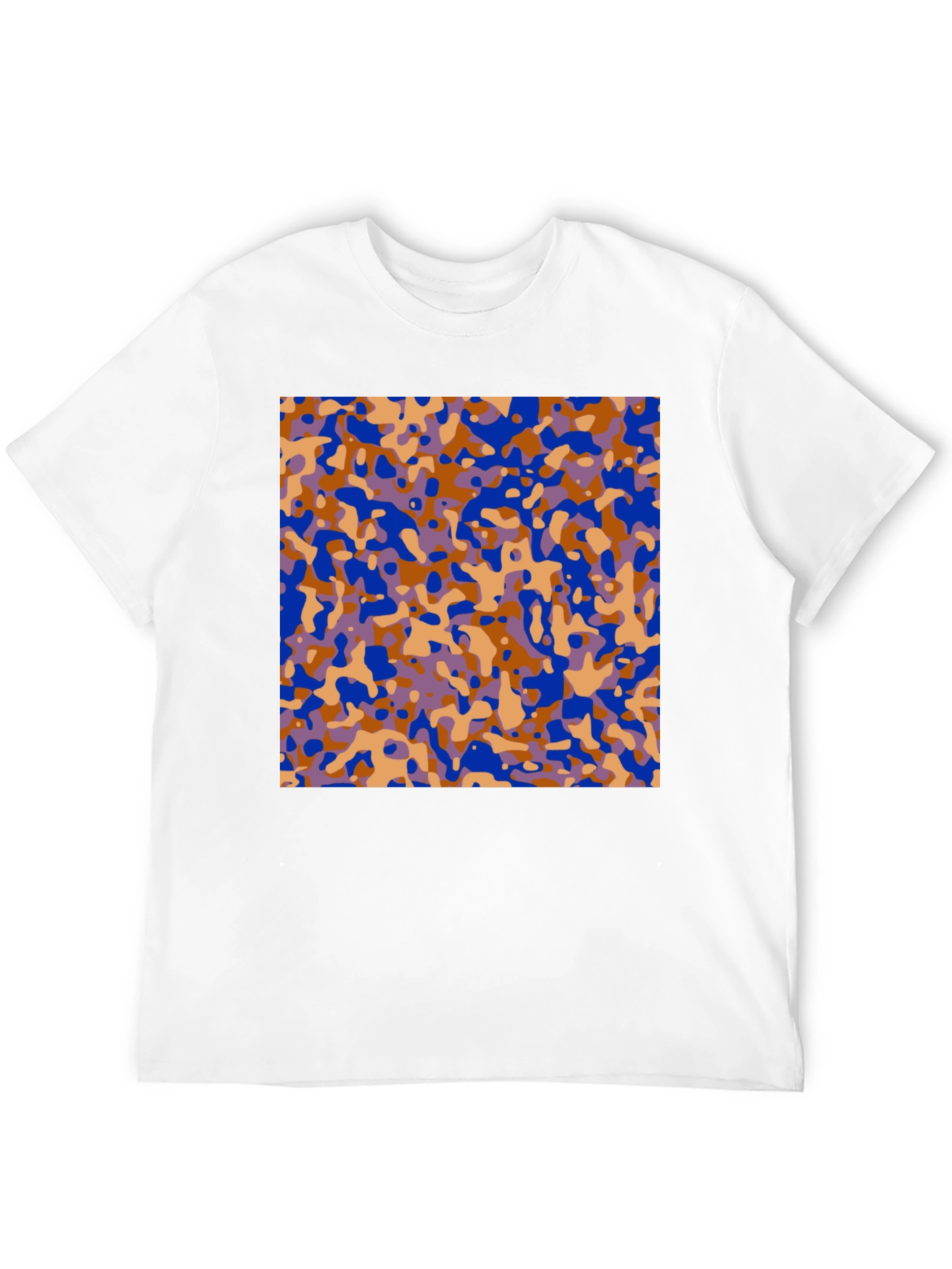 Abstract Camo Print Black T-Shirt