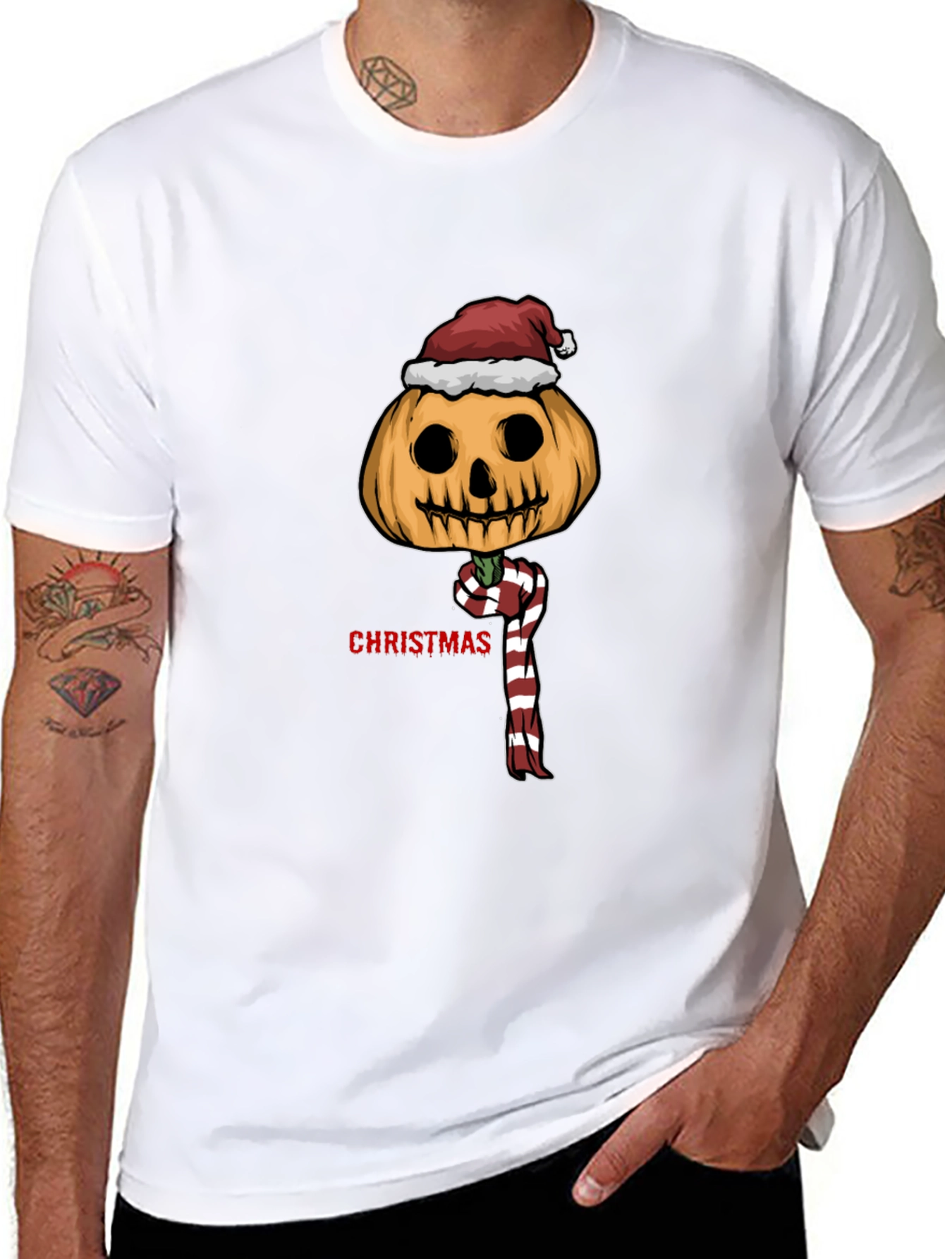 Christmas Pumpkin Head T-Shirt