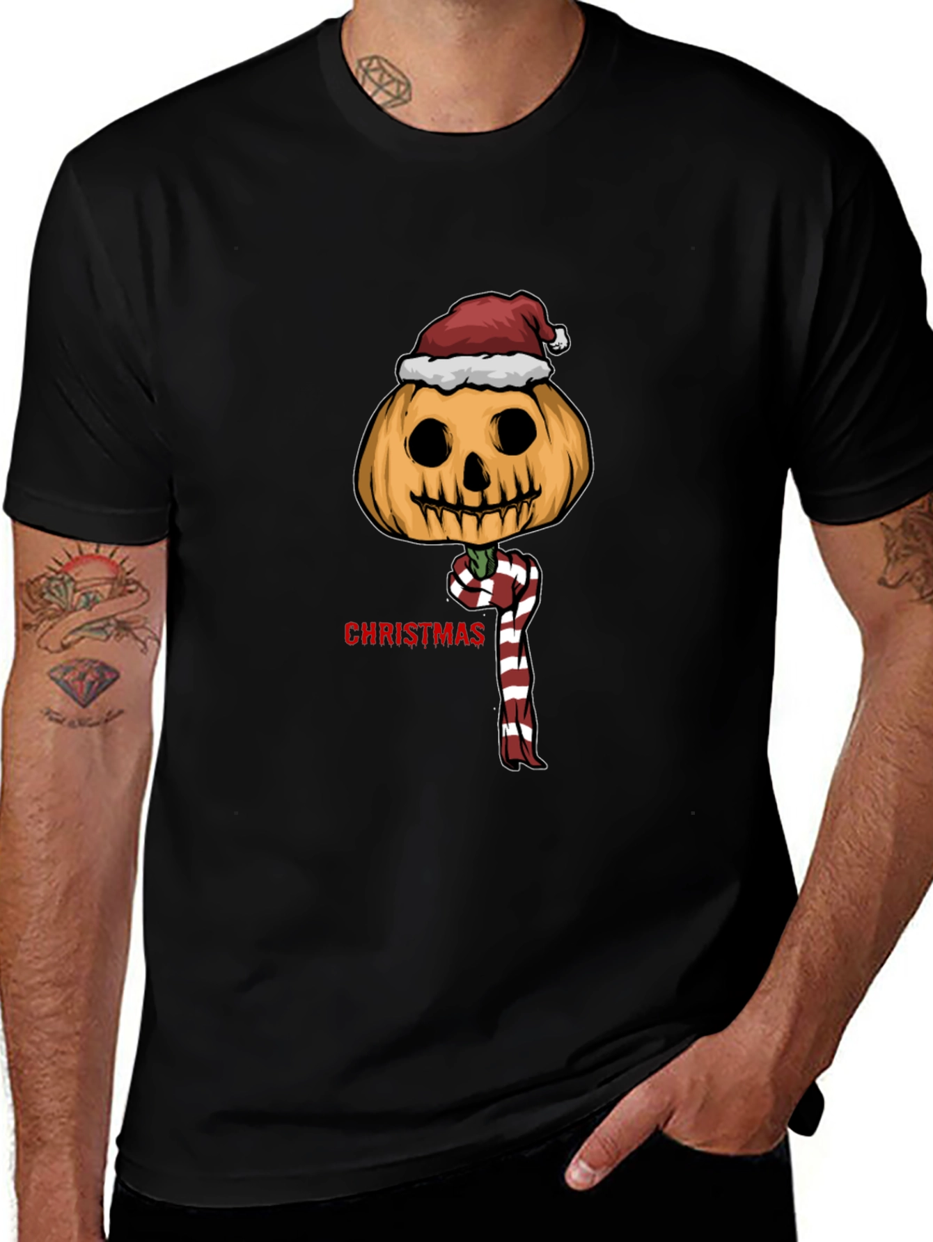 Christmas Pumpkin Head T-Shirt