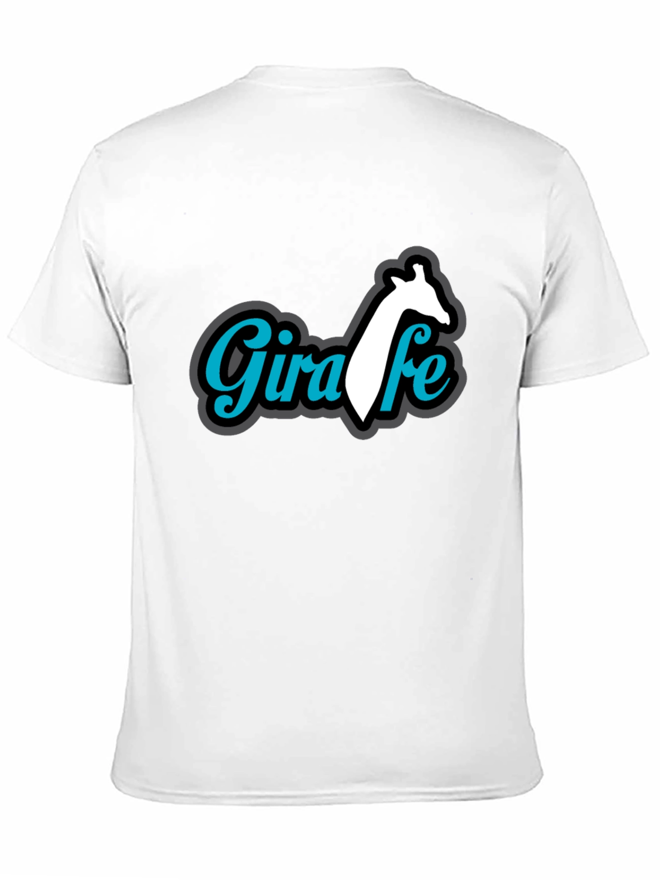 Giraffe Graphic Print Black T-Shirt