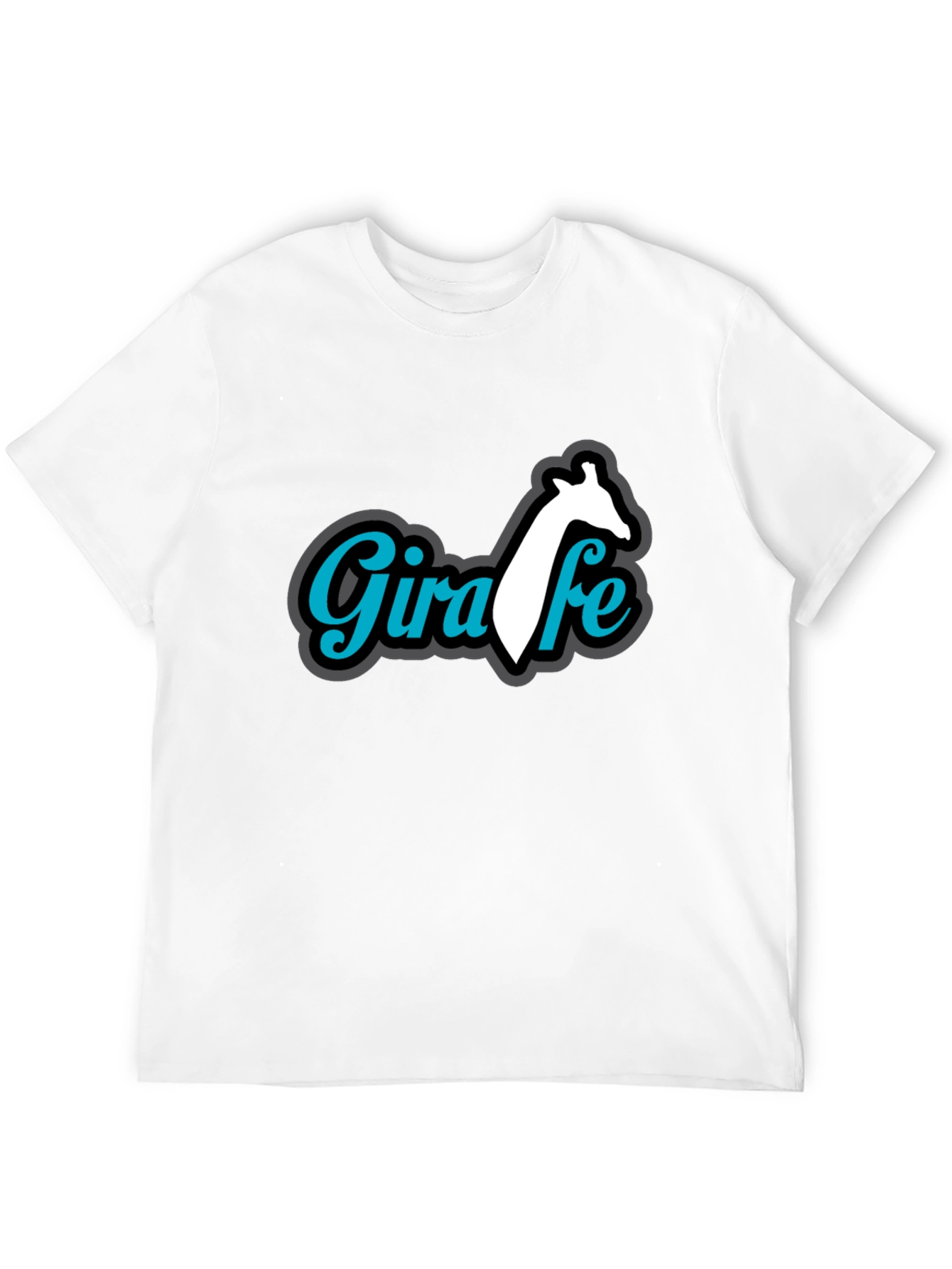 Giraffe Graphic Print Black T-Shirt