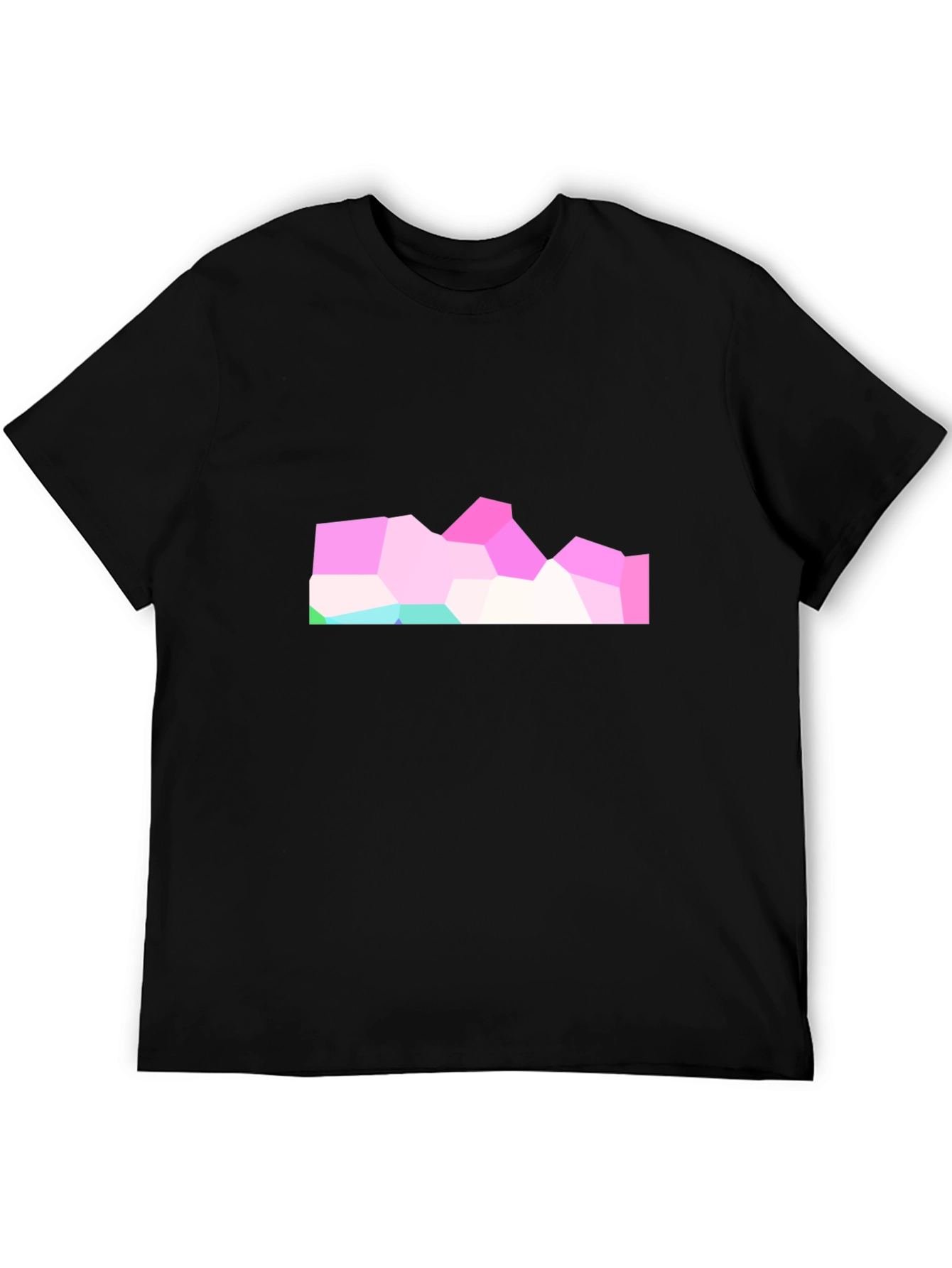 Geometric Mountain Graphic Black Tee
