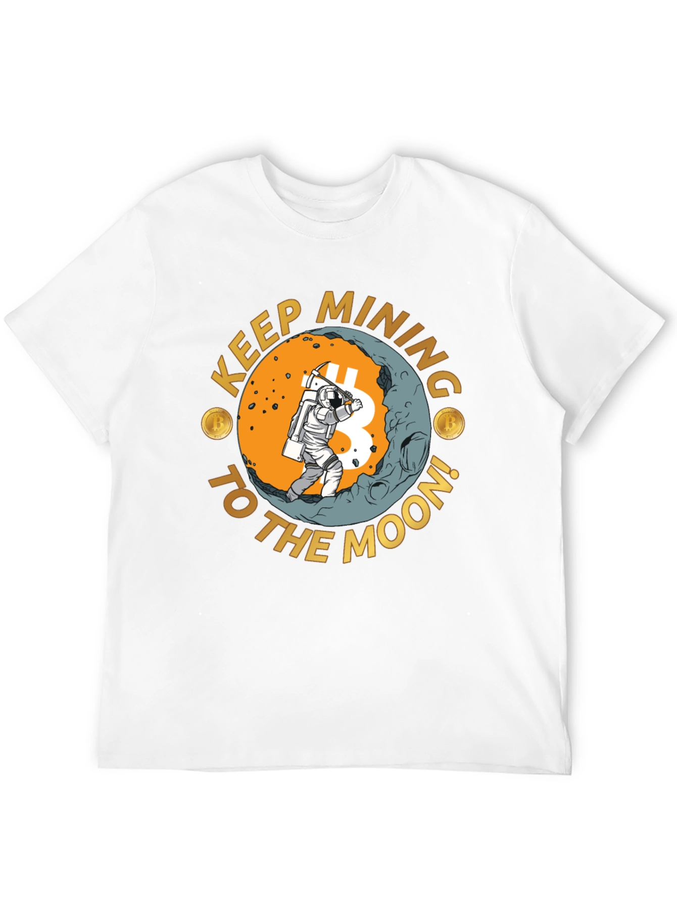 Bitcoin Mining to the Moon Graphic Tee