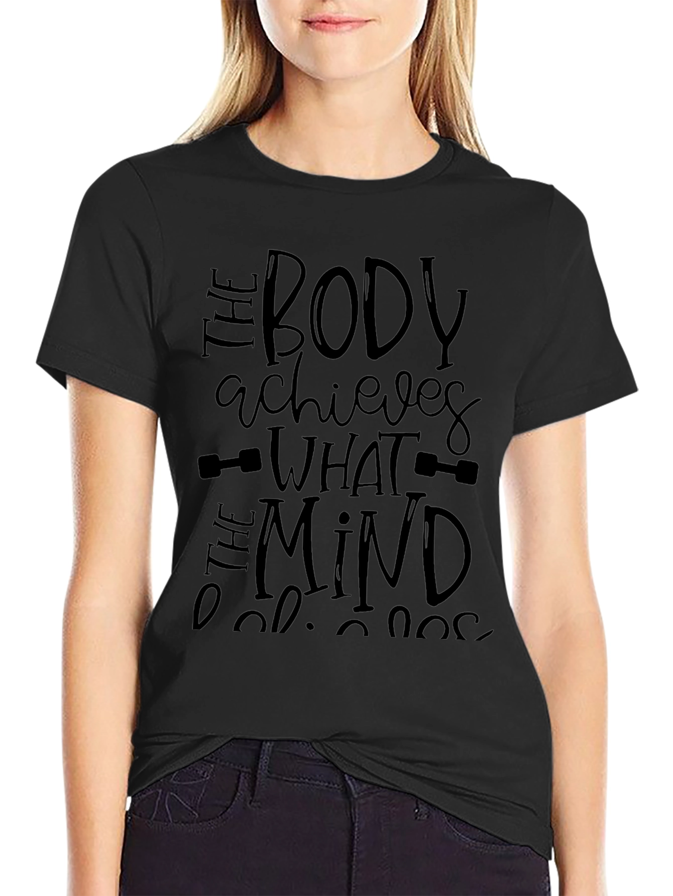 Motivational Black Gym T-Shirt