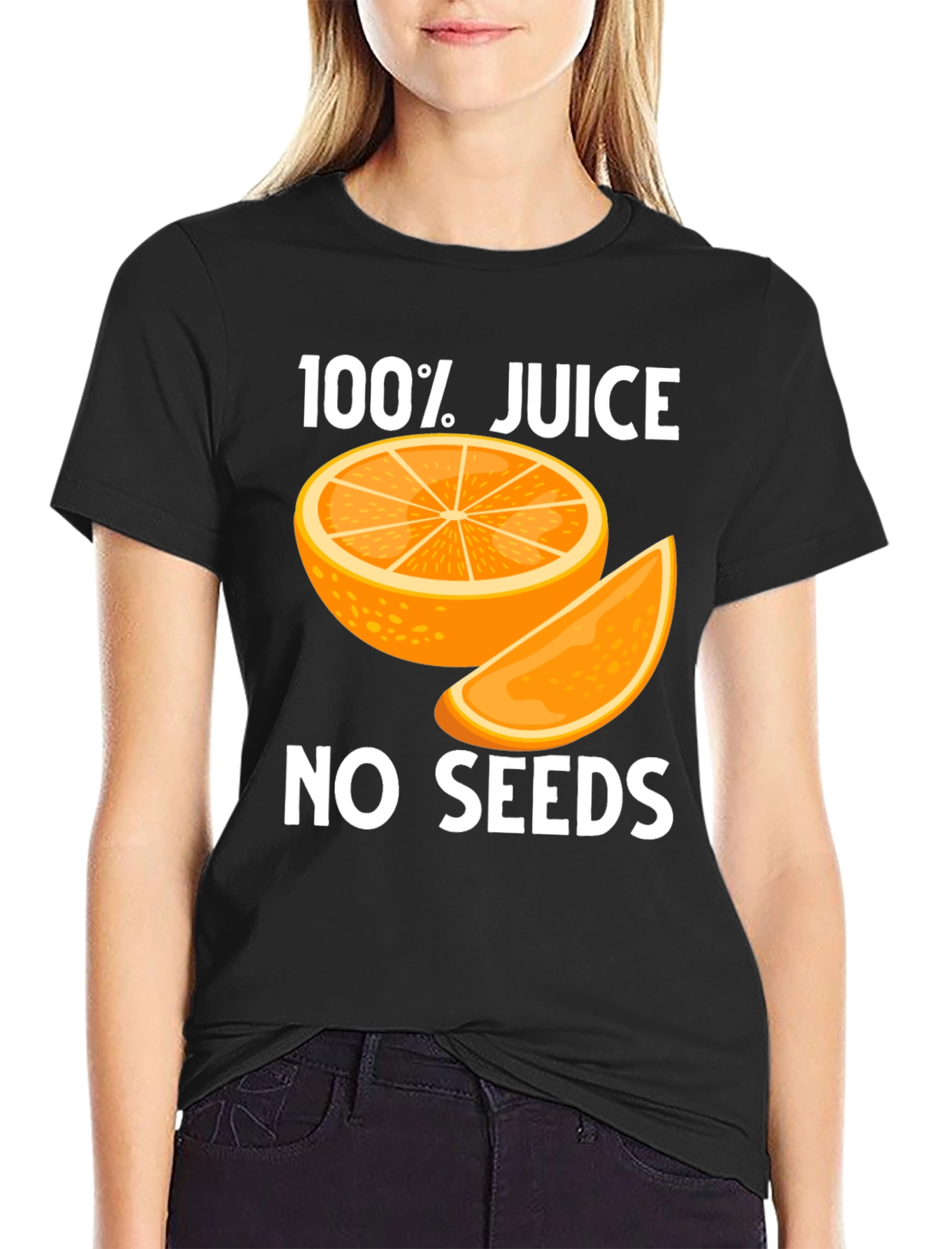 100% Juice No Seeds Black T-Shirt