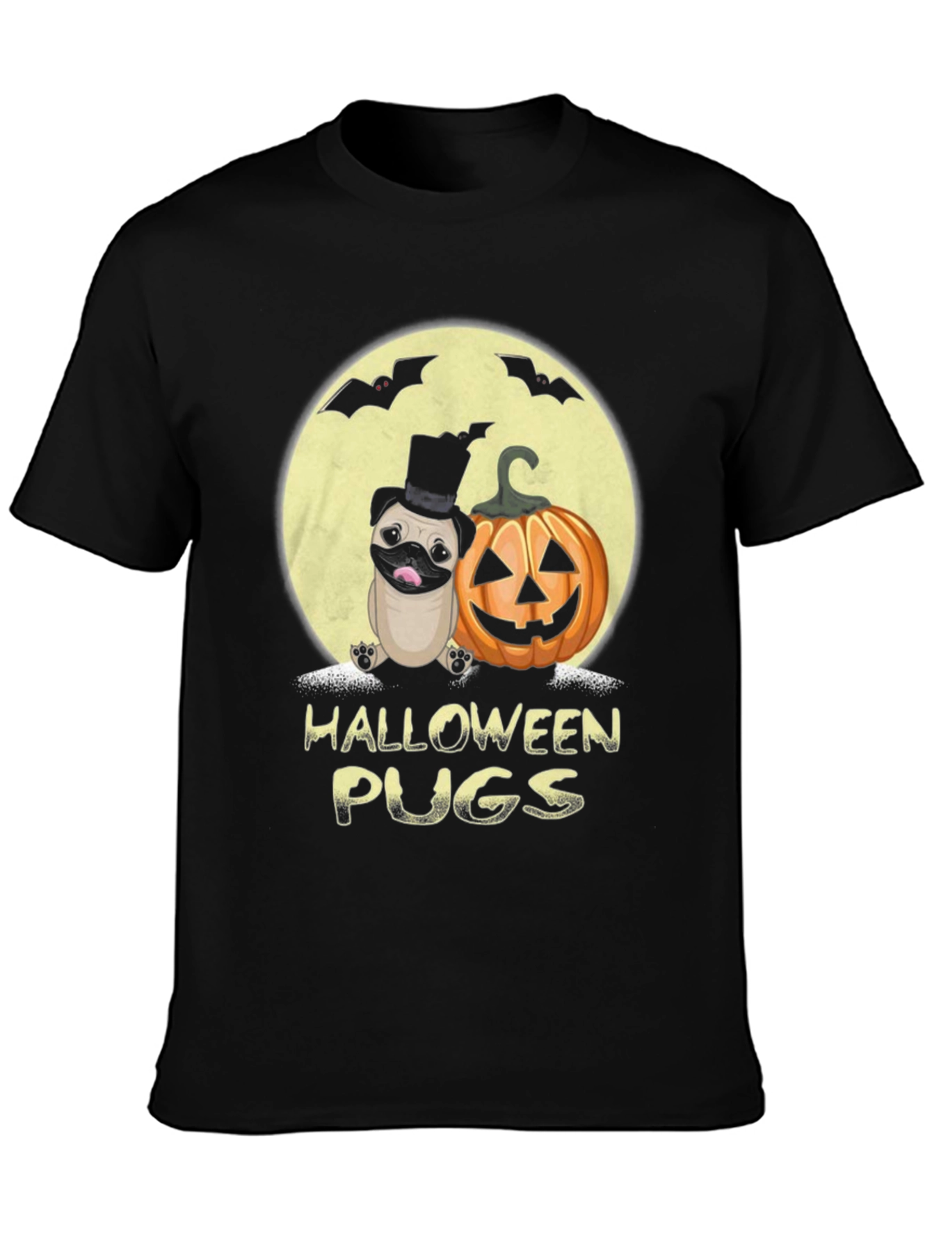 Halloween Pugs Graphic Tee - Spooky Season!