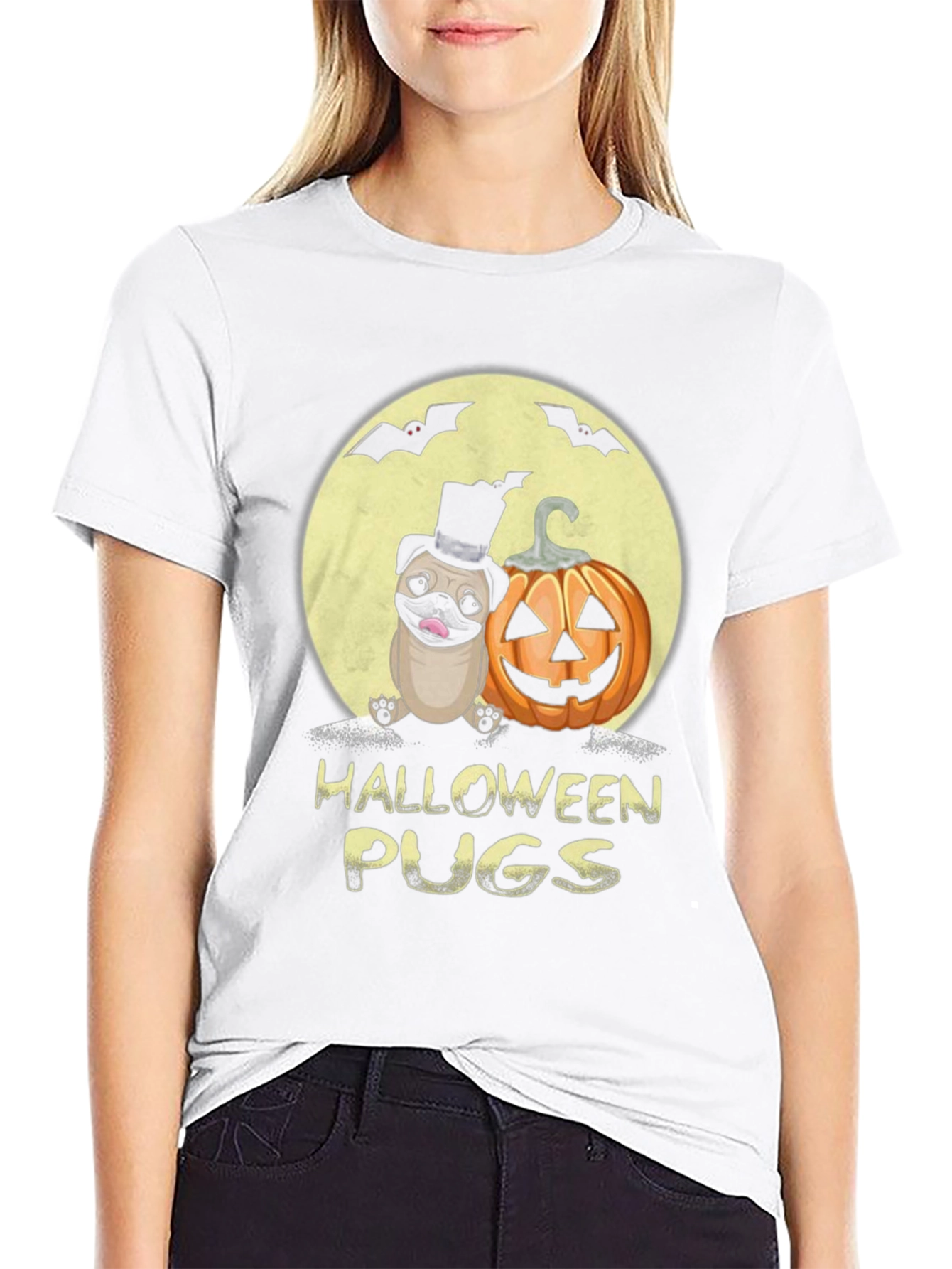 Halloween Pugs Graphic Tee - Spooky Season!