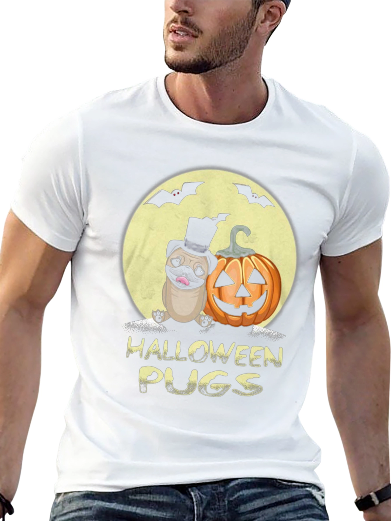 Halloween Pugs Graphic Tee - Spooky Season!