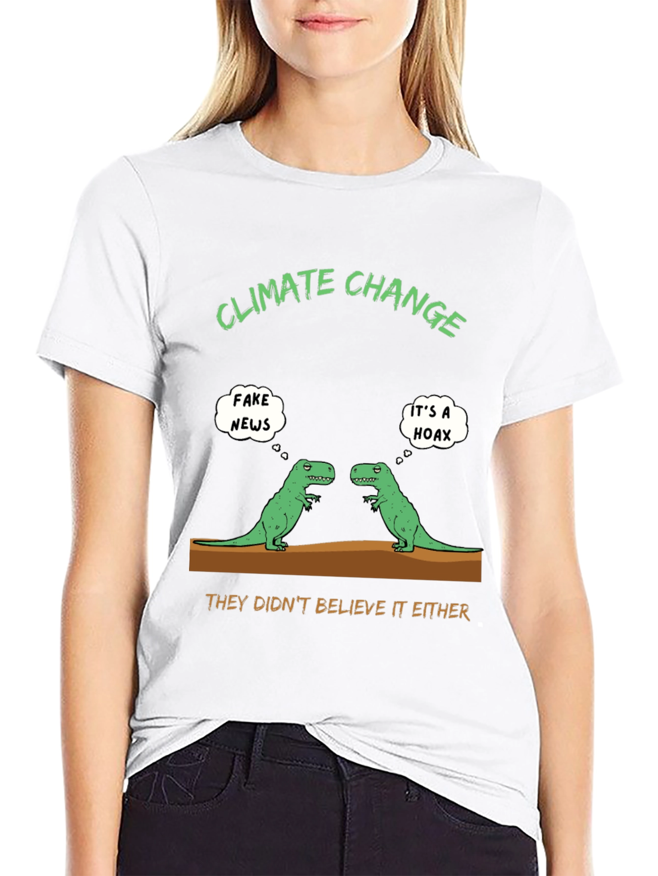Climate Change T-Shirt Dinosaur Humor