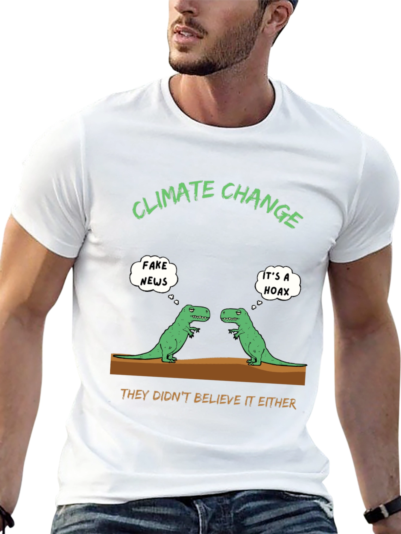Climate Change T-Shirt Dinosaur Humor