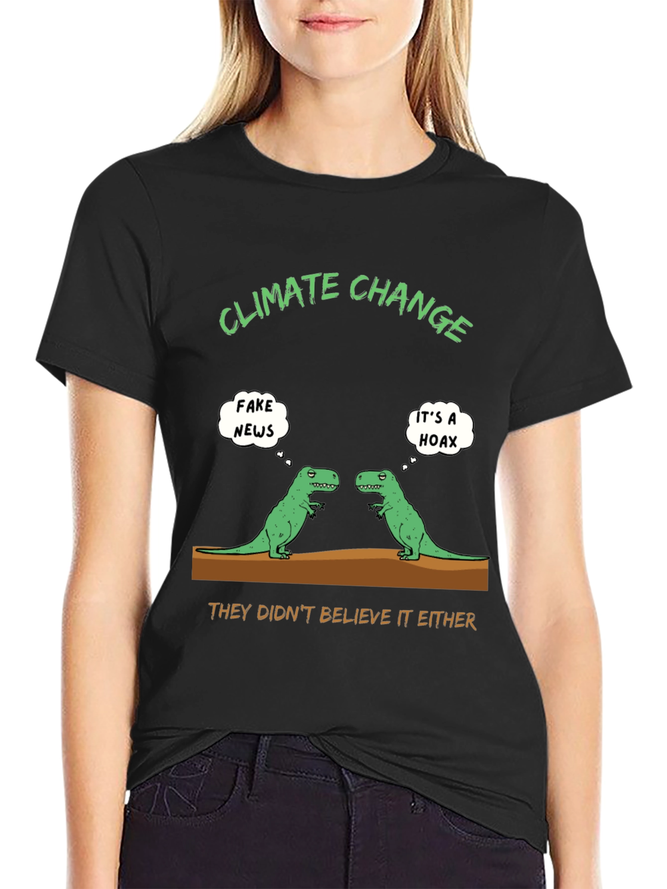 Climate Change T-Shirt Dinosaur Humor