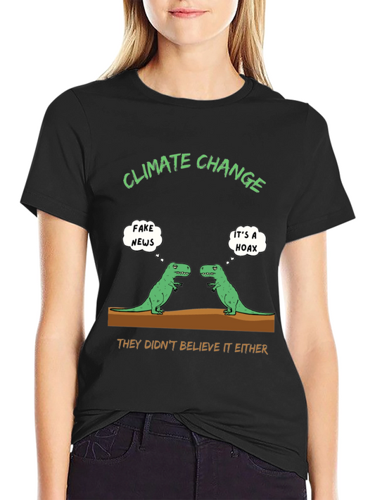 Climate Change T-Shirt Dinosaur Humor