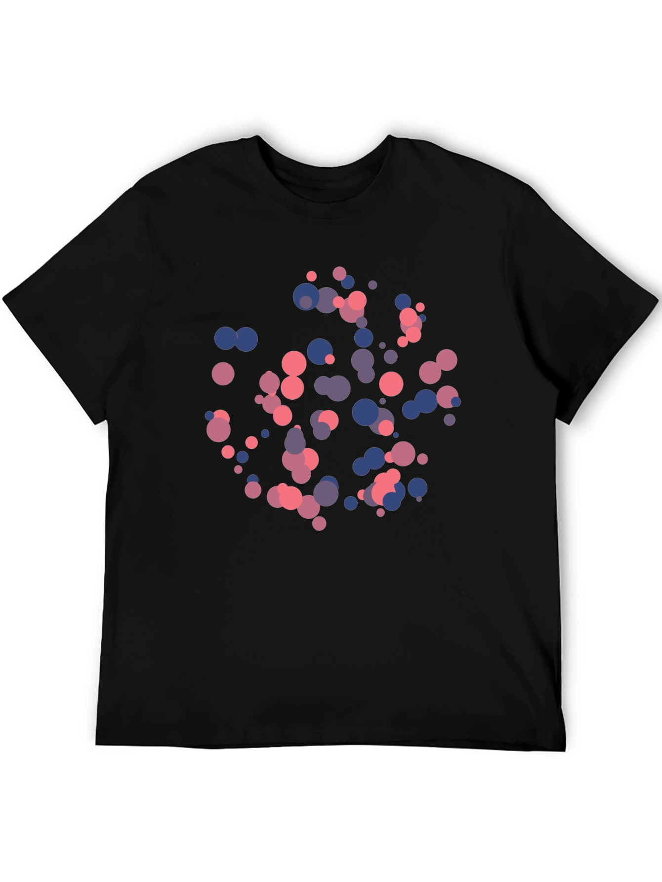 Modern Art Circles Tee - Black Cotton Blend
