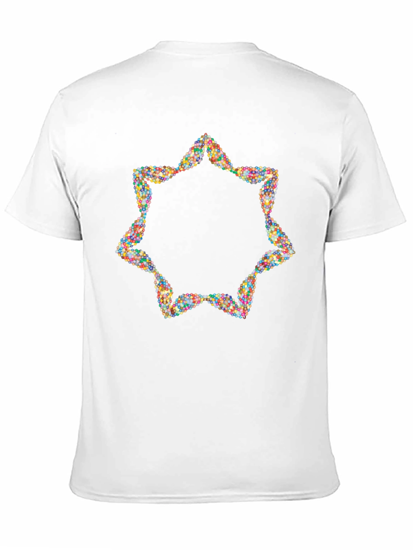 Geometric Starburst Graphic Tee - Mens Black Shirt