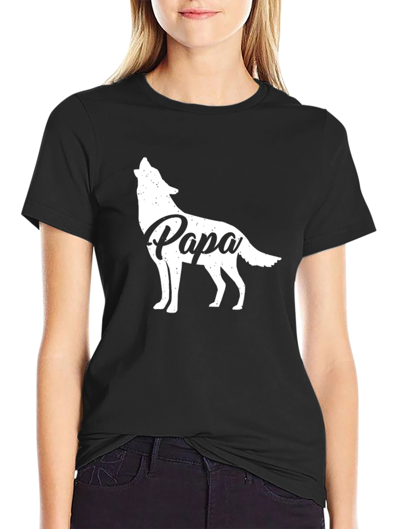 Papa Wolf T-Shirt - Cool Dad Gift