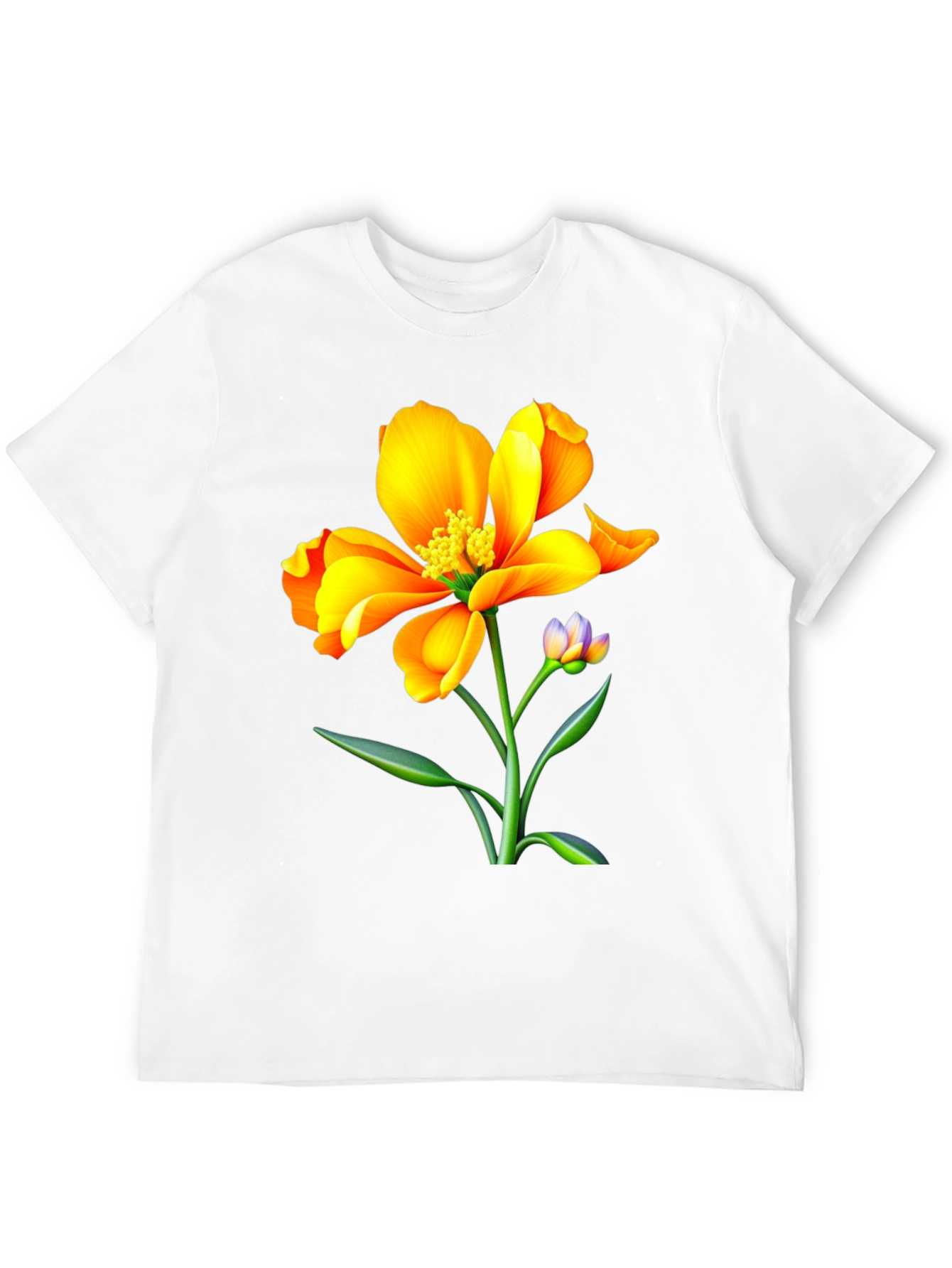 Vibrant Floral Graphic Tee - Unisex Black T-Shirt
