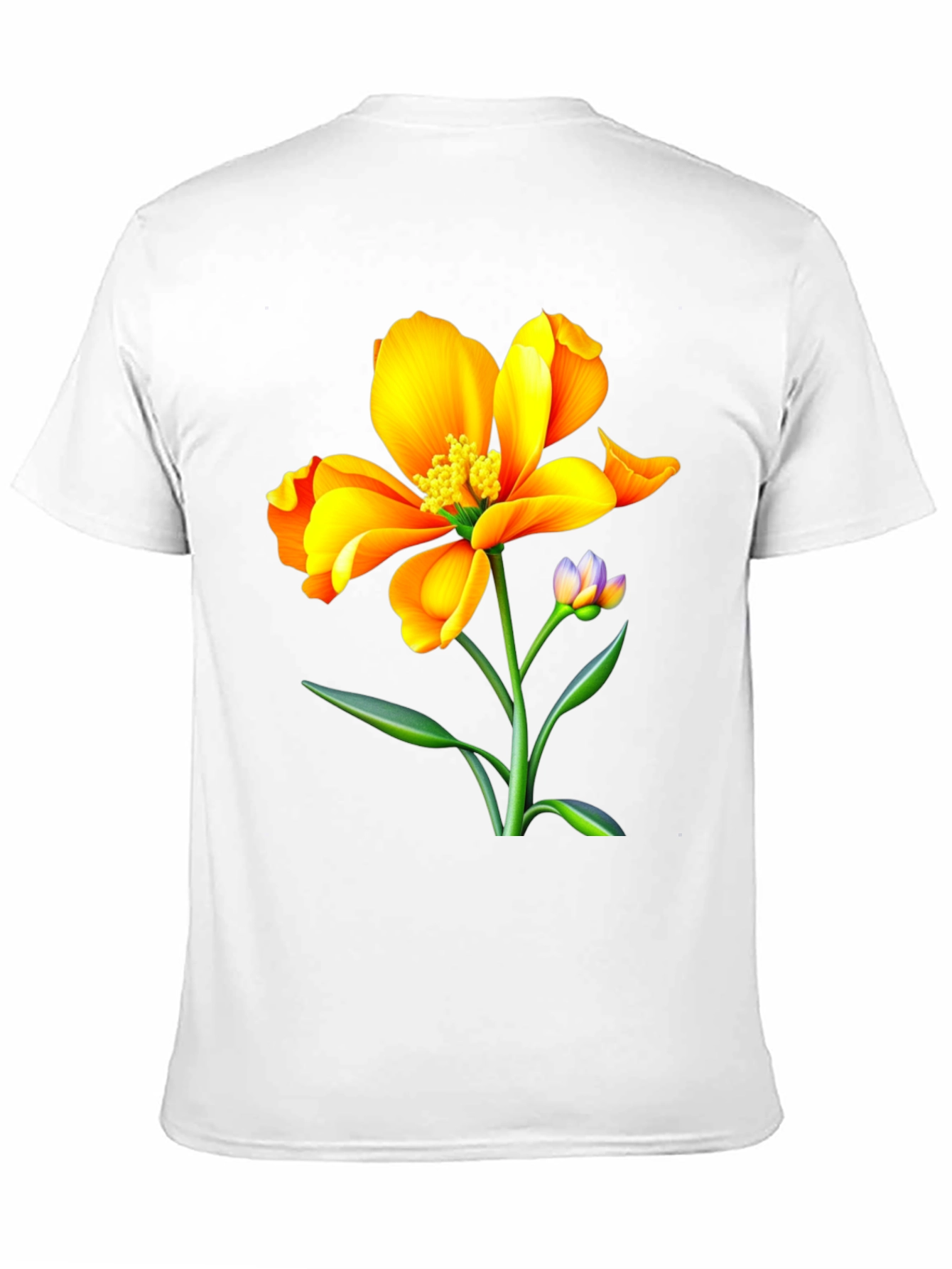 Vibrant Floral Graphic Tee - Unisex Black T-Shirt