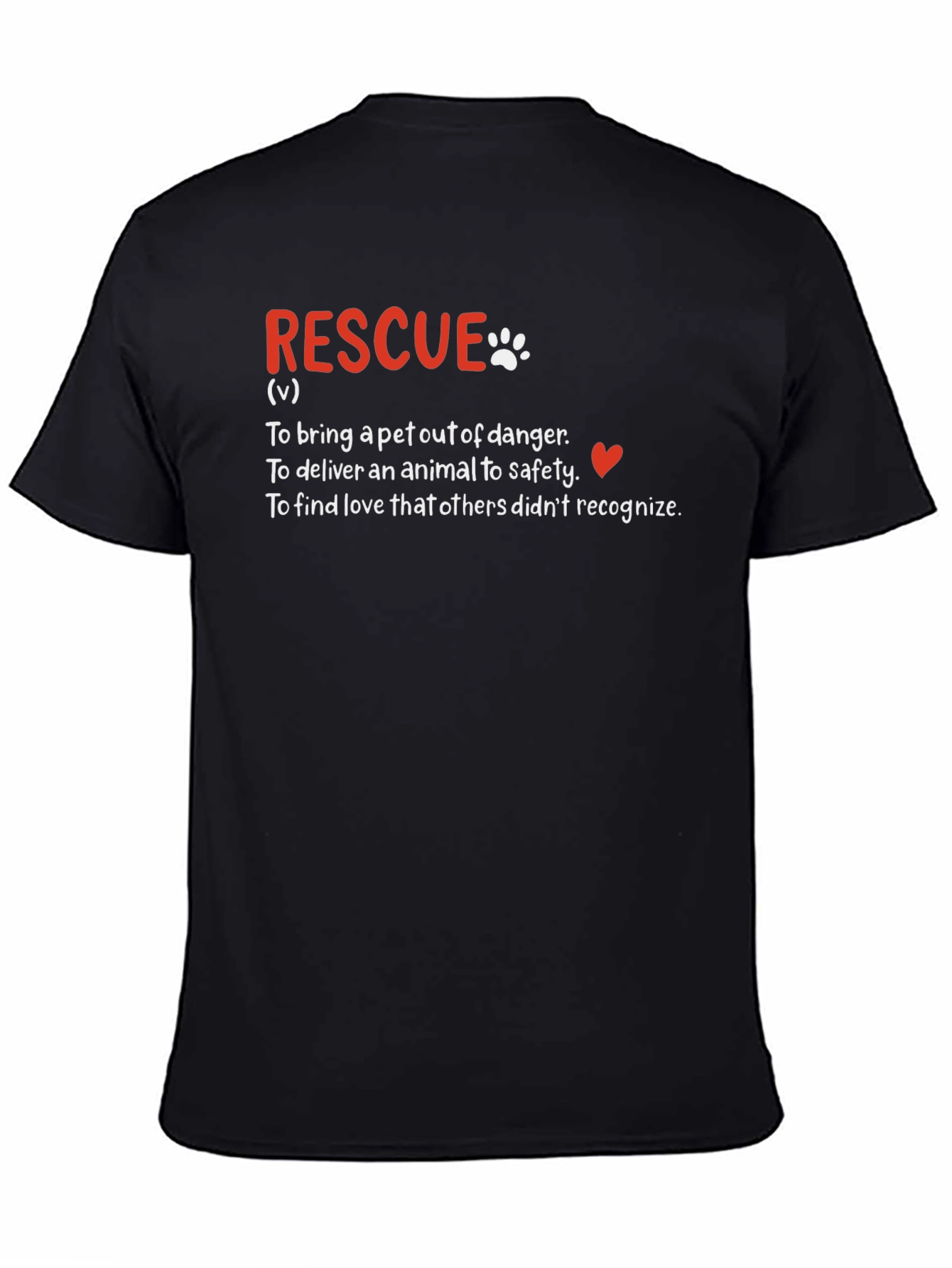 Rescue Definition Graphic T-Shirt - Animal Lover Tee