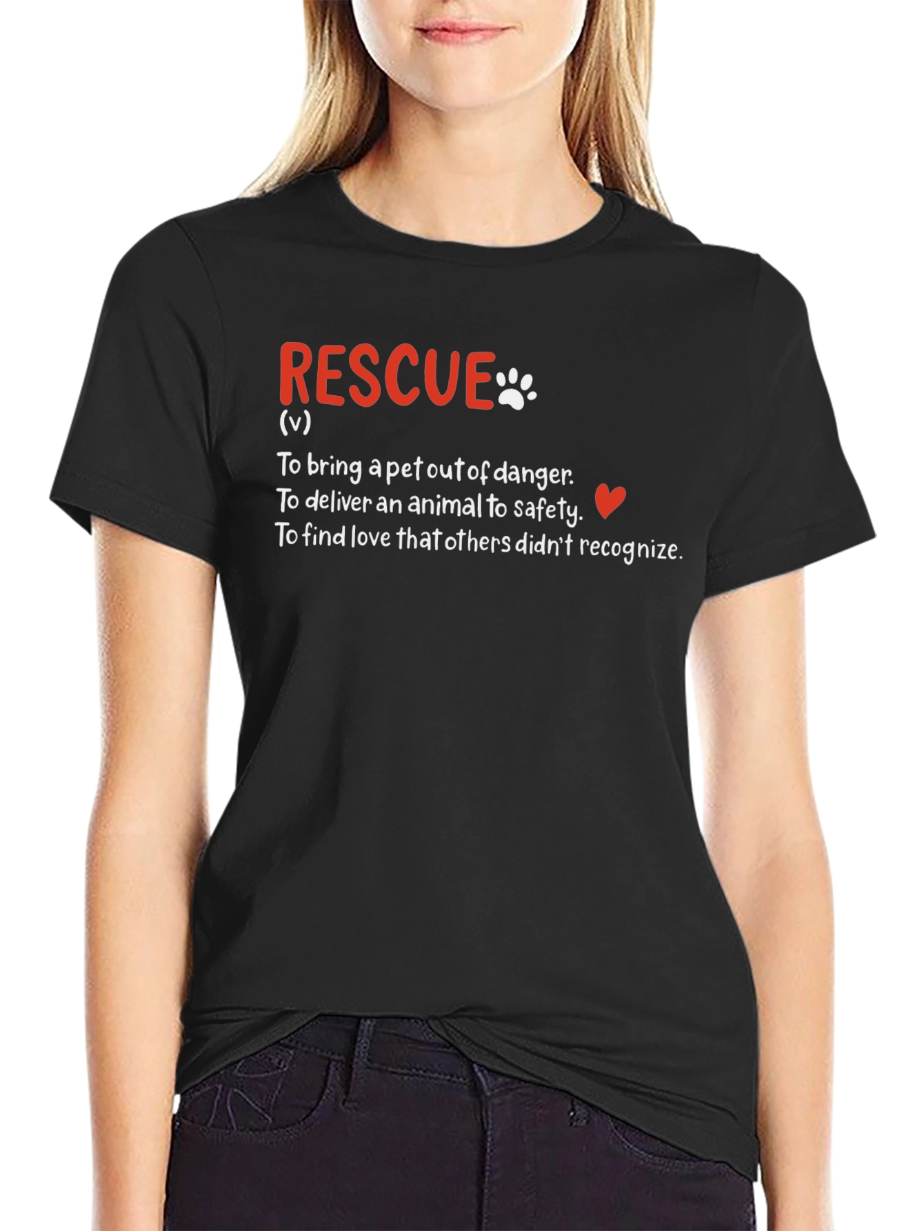 Rescue Definition Graphic T-Shirt - Animal Lover Tee