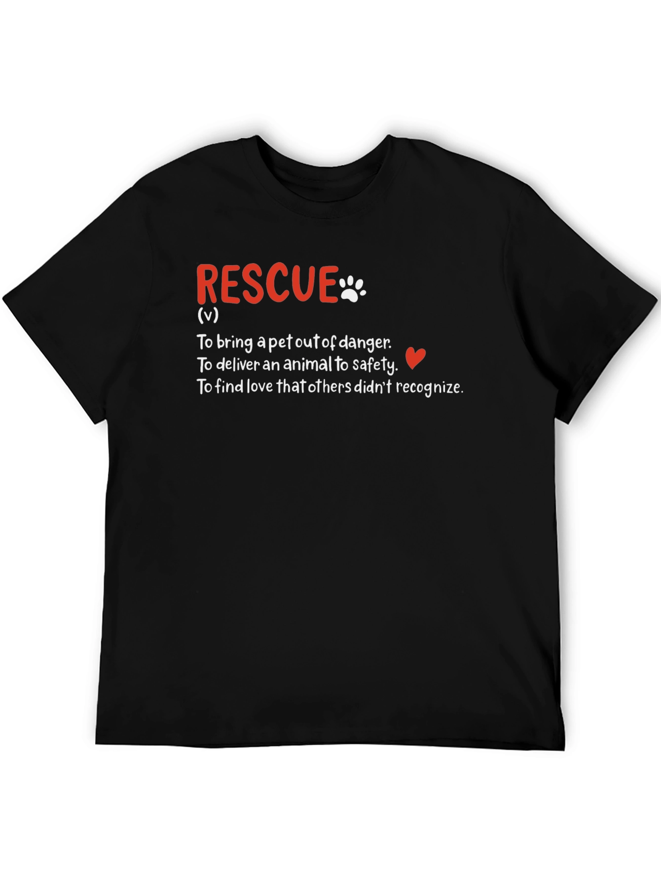 Rescue Definition Graphic T-Shirt - Animal Lover Tee