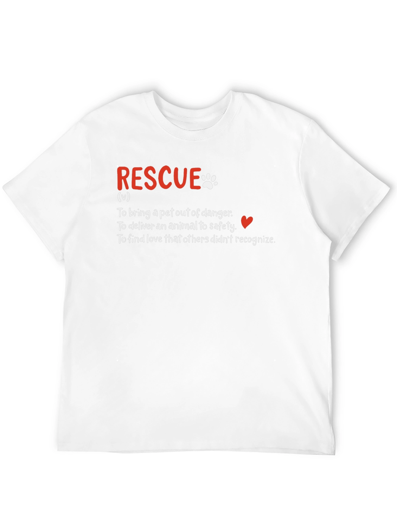 Rescue Definition Graphic T-Shirt - Animal Lover Tee