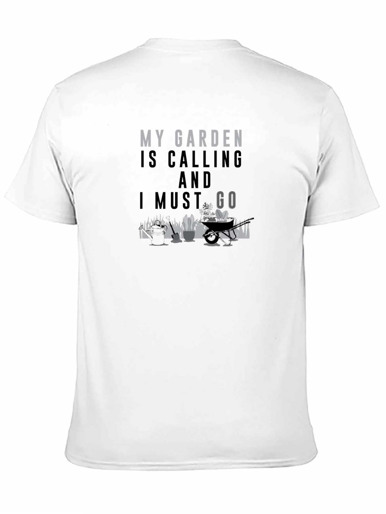 My Garden Is Calling Black T-Shirt