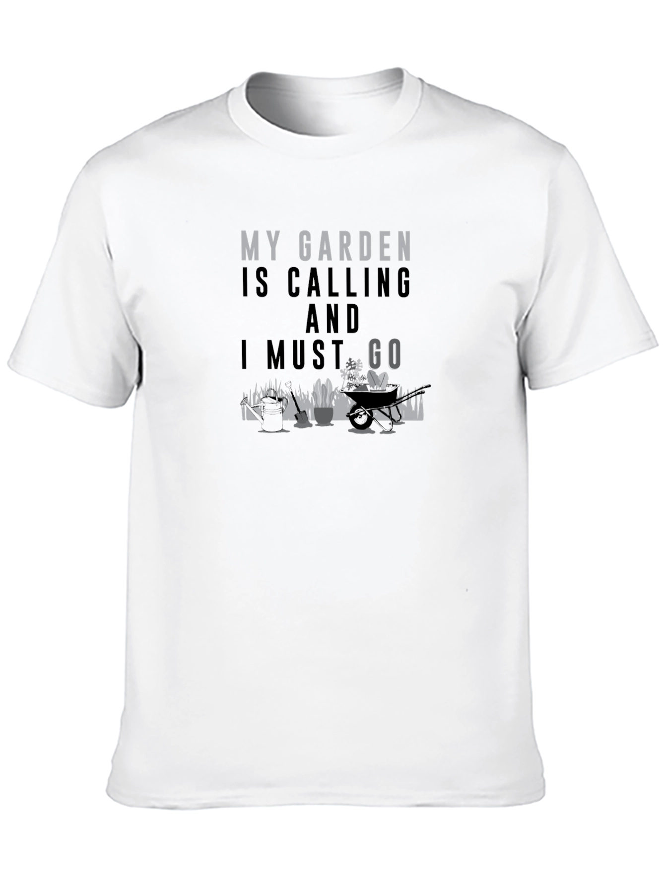 My Garden Is Calling Black T-Shirt