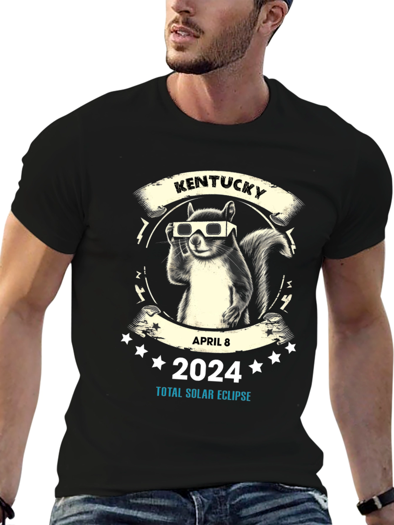 Kentucky Solar Eclipse 2024 Squirrel T-Shirt
